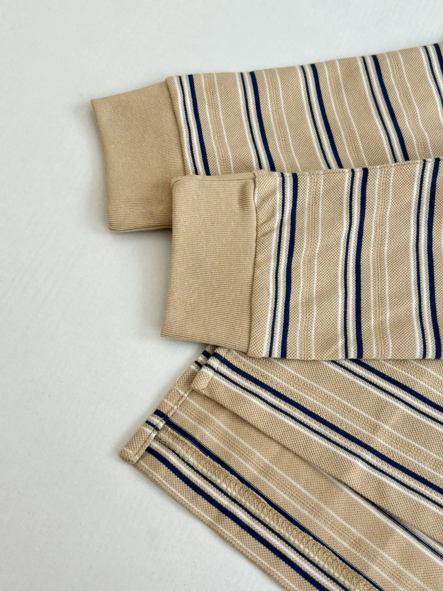 Striped Cotton-Piqué Long-Sleeved Polo Shirt D22018639 — view 8