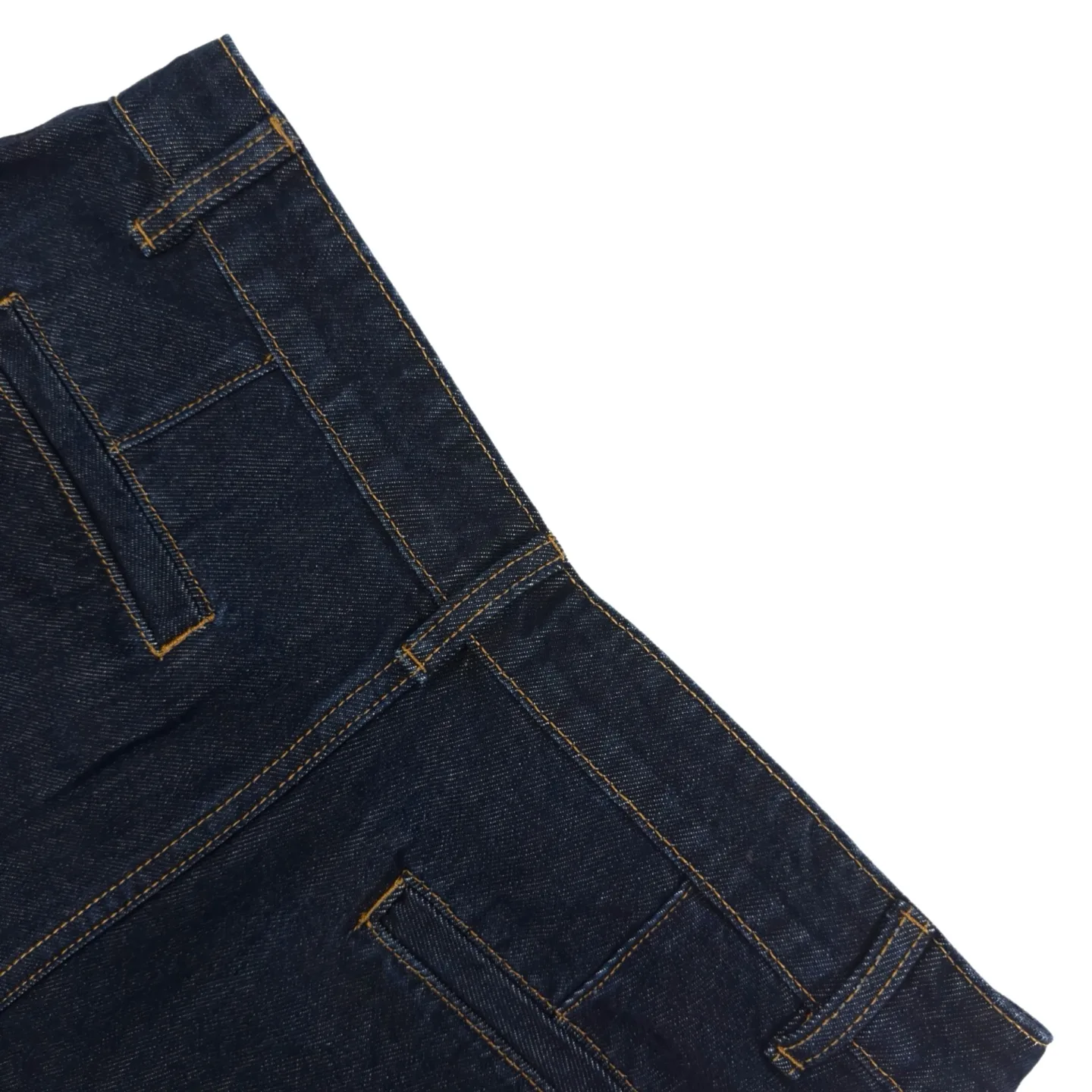 Leather Patch Indigo Denim Shorts D22522321 — view 4