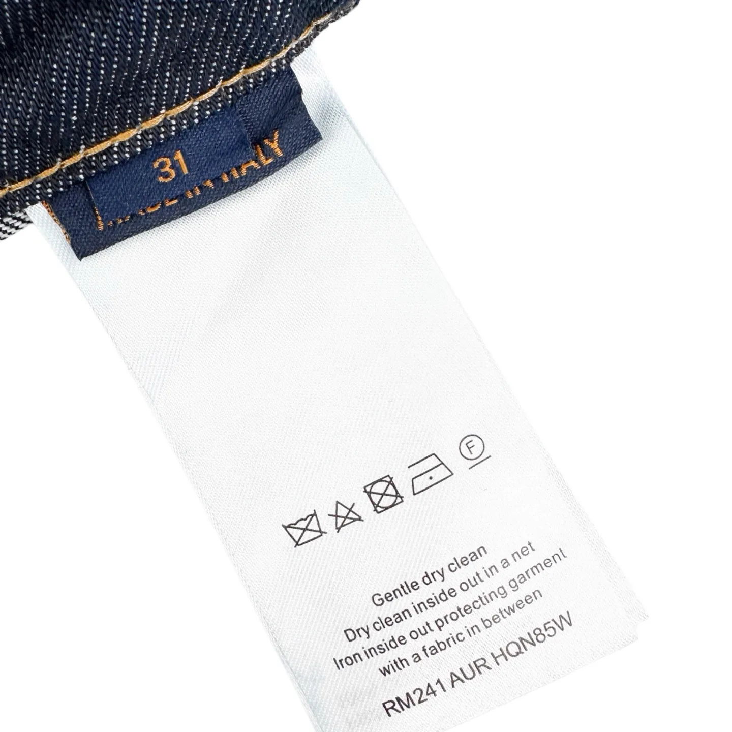 Leather Patch Indigo Denim Shorts D22522321 — view 11