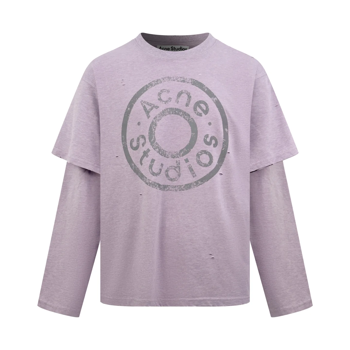Distressed Layered-Effect Logo T-Shirt D22520516
