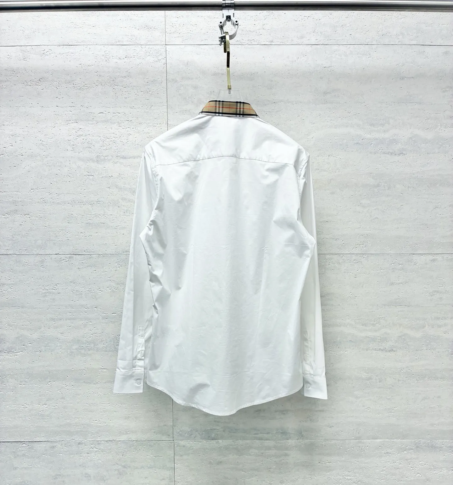 Check-Trim Cotton Poplin Shirt D22519096 — view 2