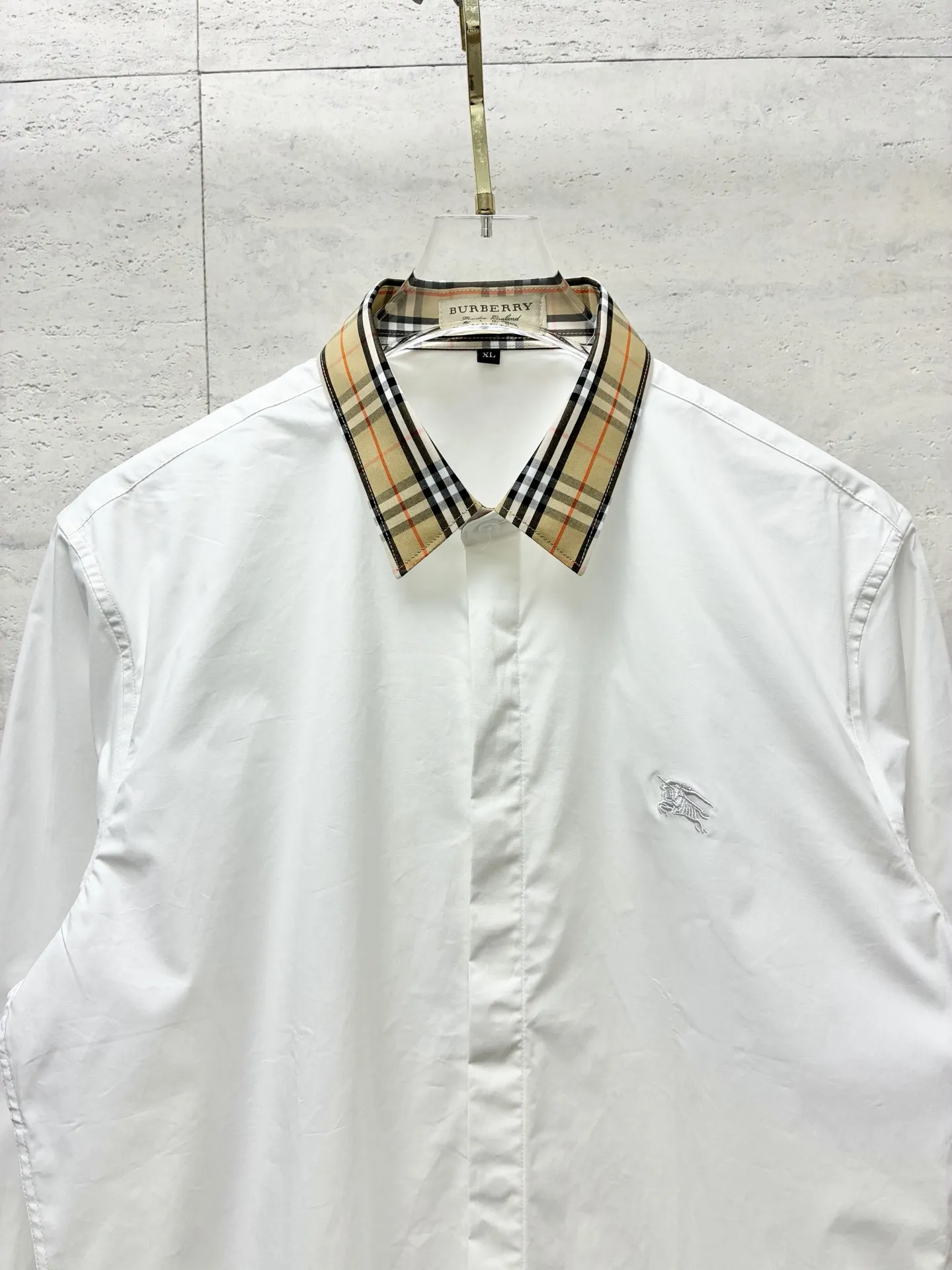 Check-Trim Cotton Poplin Shirt D22519096 — view 4