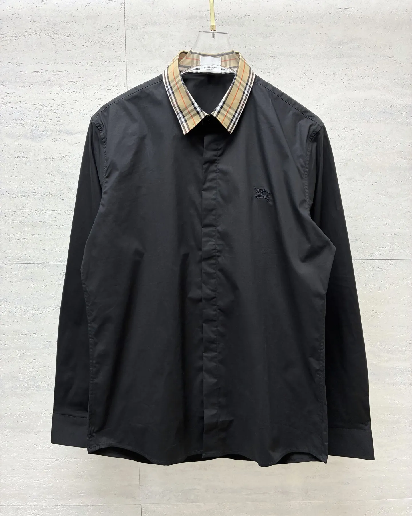 Check-Collar Cotton Poplin Shirt D22519095 — view 2