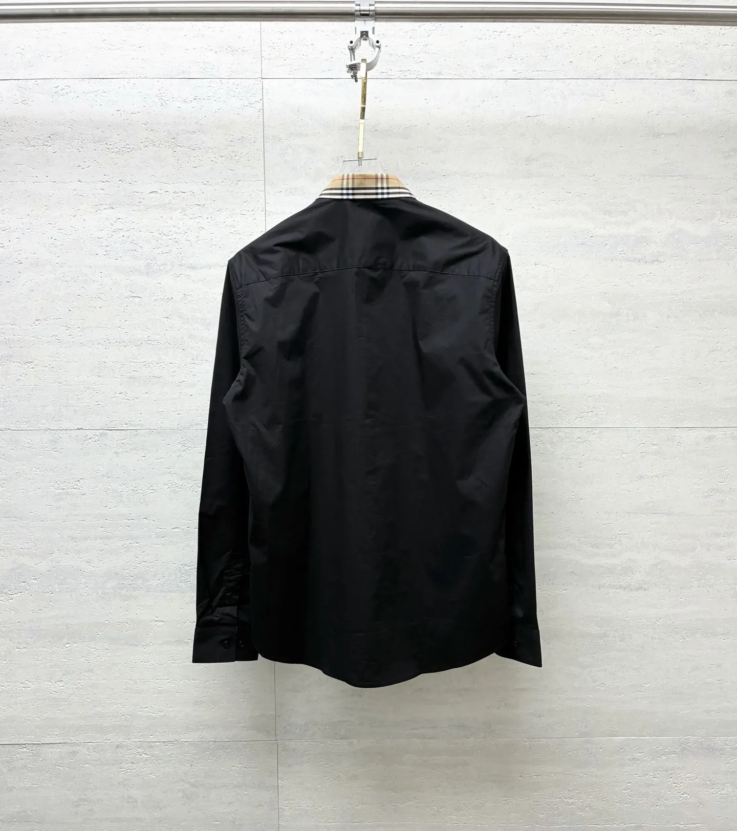 Check-Collar Cotton Poplin Shirt D22519095 — view 6