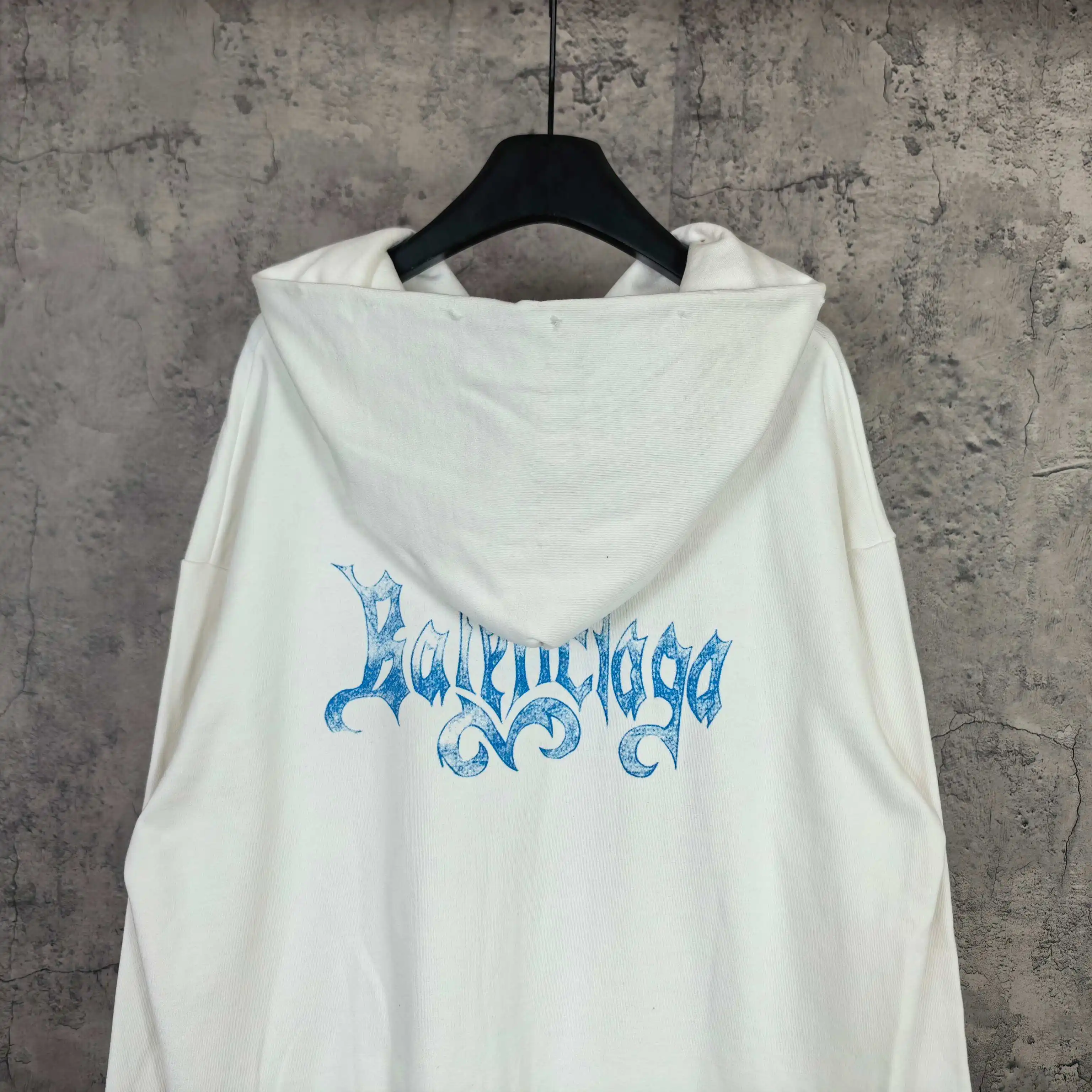 Sketchy Logo Flame Print Zip-Up Hoodie D22524473 — view 6