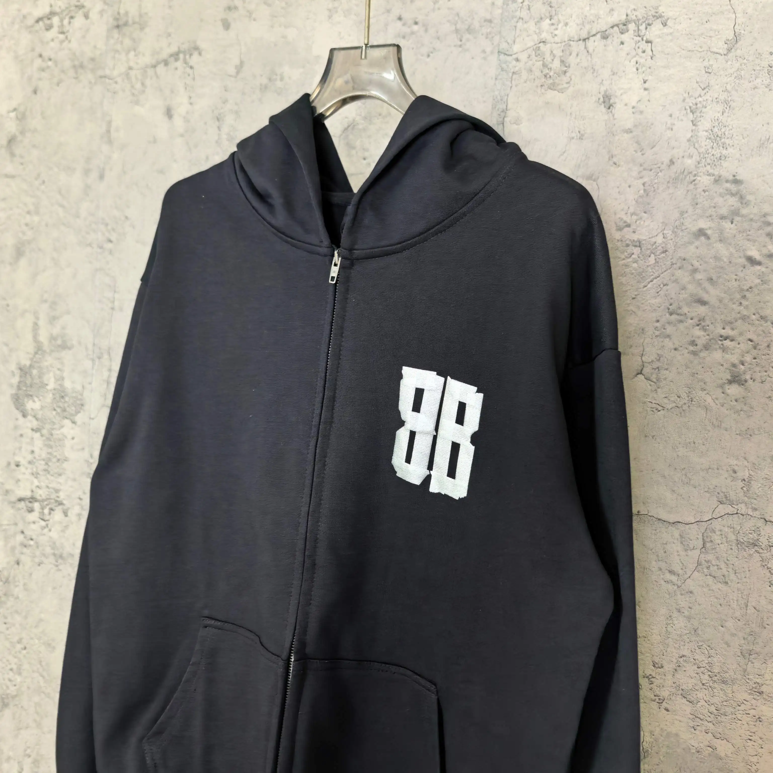Tape Type Oversized Zip-Up Hoodie D22524500 — view 9