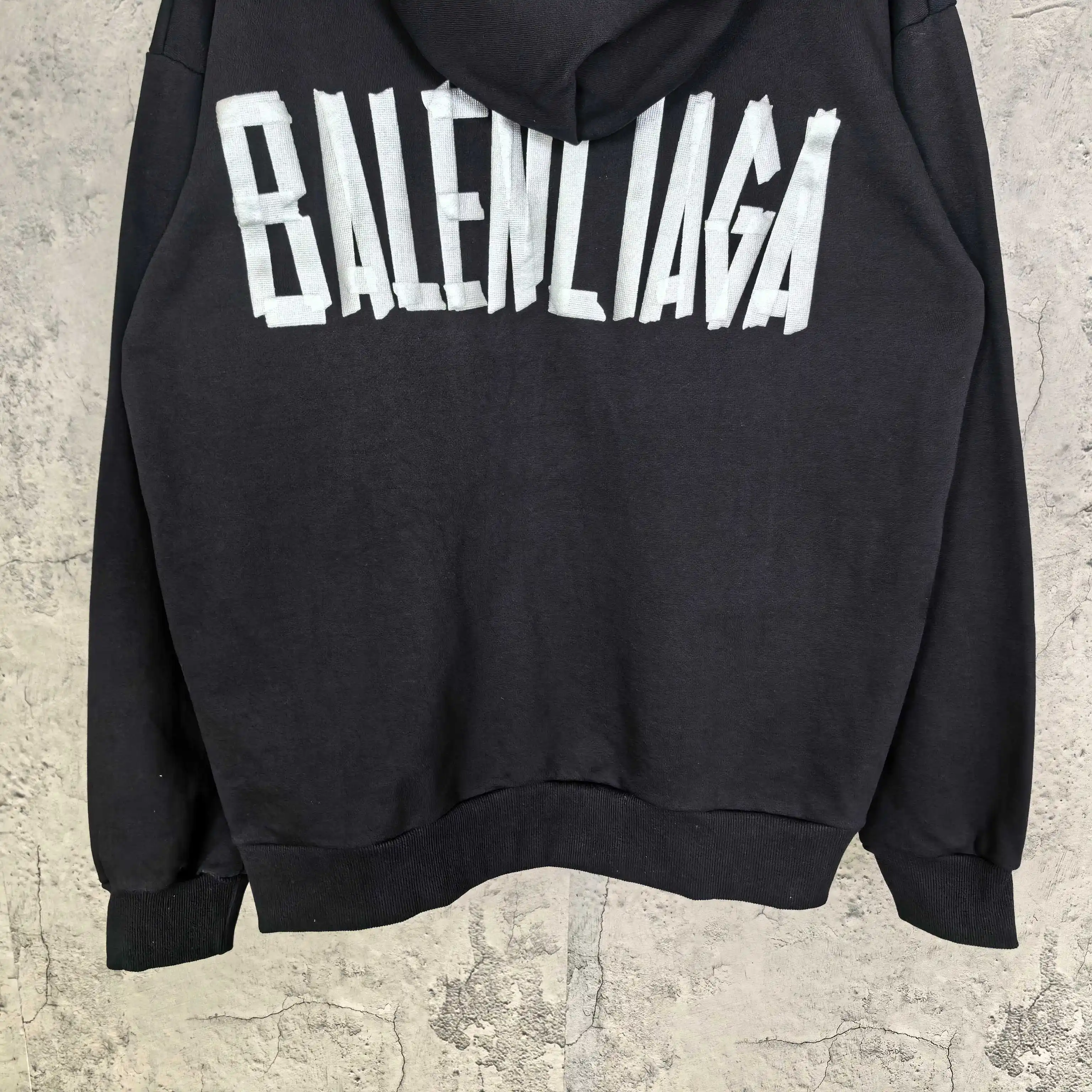 Tape Type Oversized Zip-Up Hoodie D22524500 — view 12