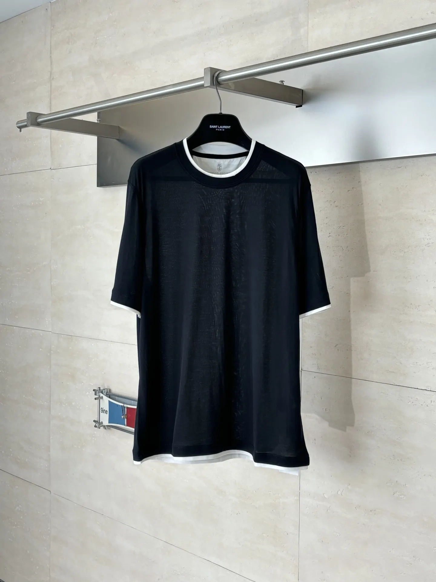 Layered Silk-Blend Crew-Neck T-Shirt D22518644