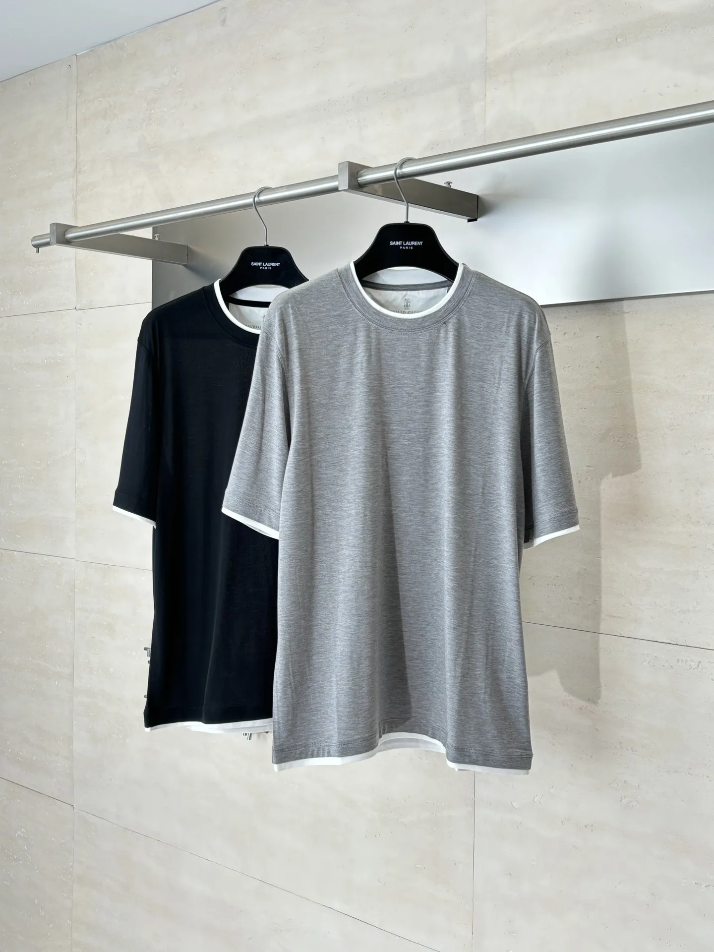 Silk-Blend Layered-Effect T-Shirt D22518643 — view 4
