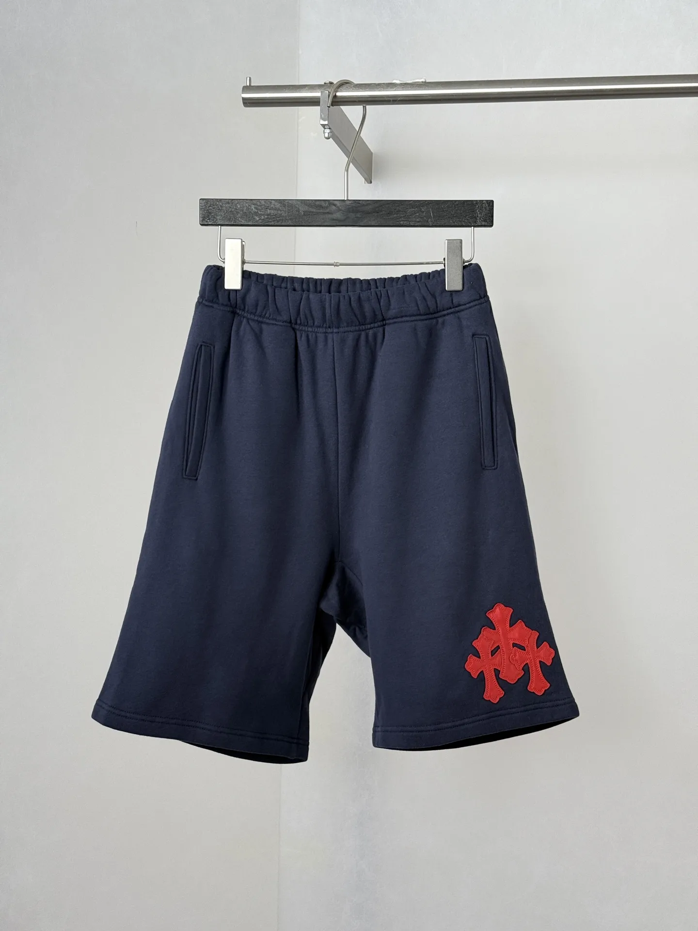 Leather Cross Patch Cotton Jersey Shorts D22521980