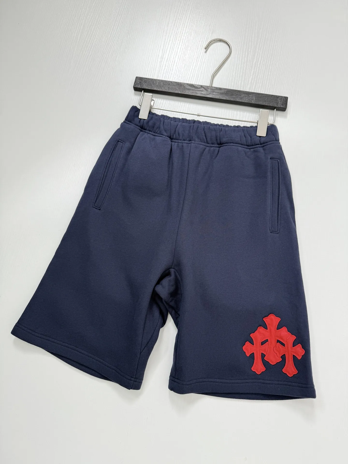 Leather Cross Patch Cotton Jersey Shorts D22521980 — view 3