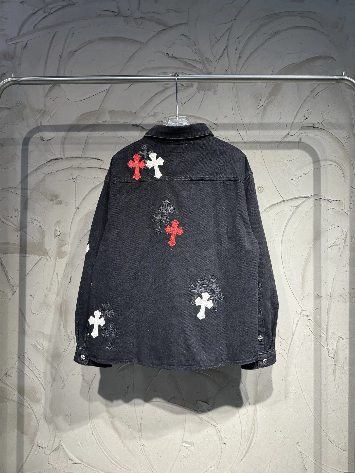 Cross-Patch Denim Overshirt Jacket D22524345 — view 2