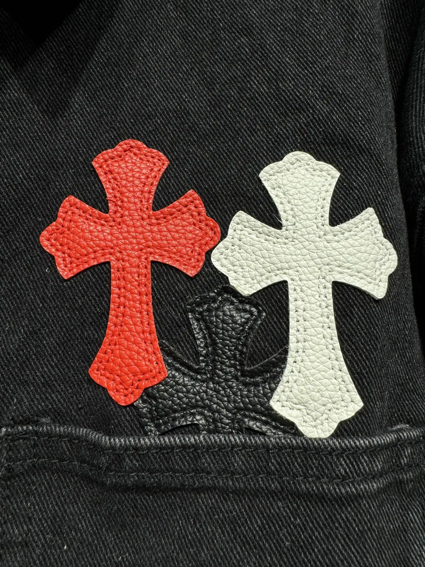 Cross-Patch Denim Overshirt Jacket D22524345 — view 7