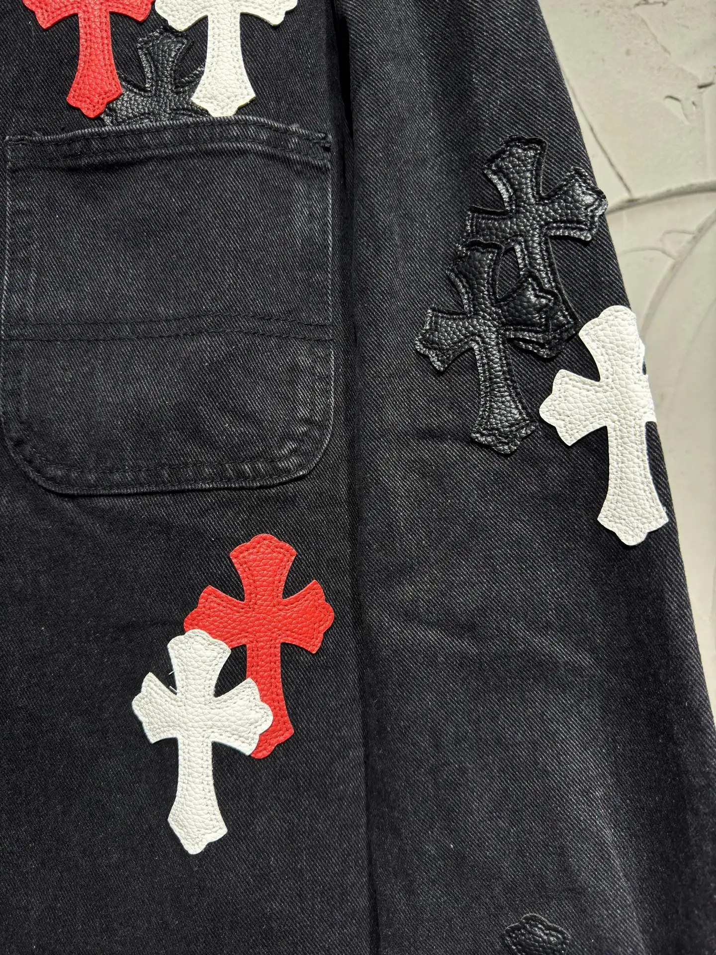 Cross-Patch Denim Overshirt Jacket D22524345 — view 9