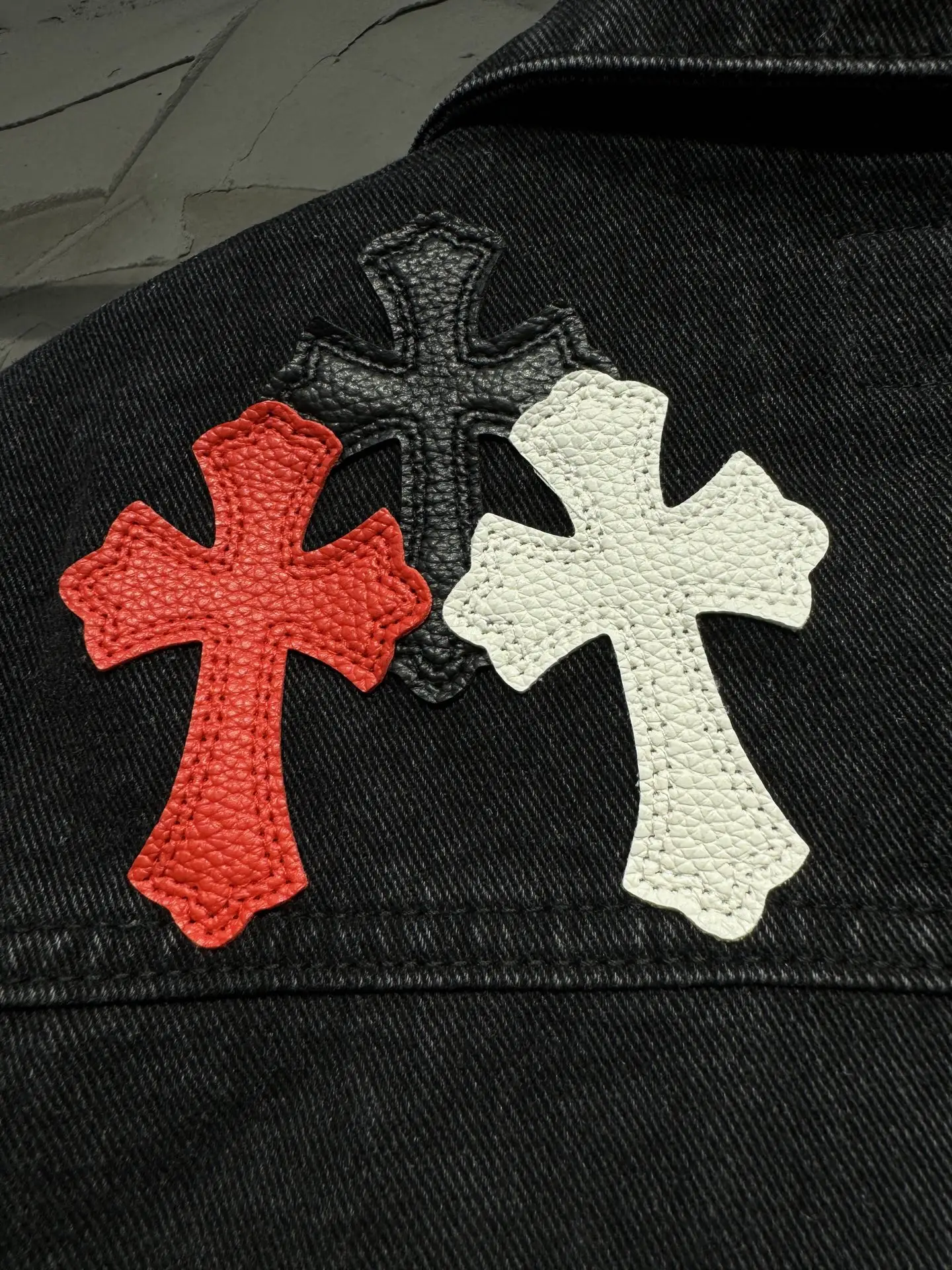 Cross-Patch Denim Overshirt Jacket D22524345 — view 13