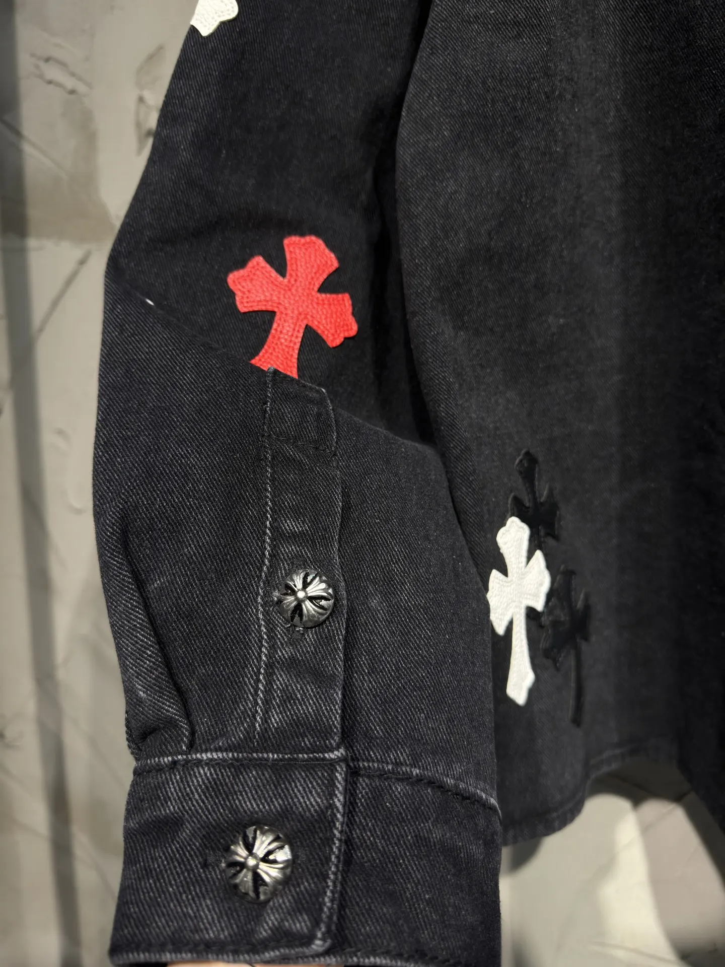 Cross-Patch Denim Overshirt Jacket D22524345 — view 16