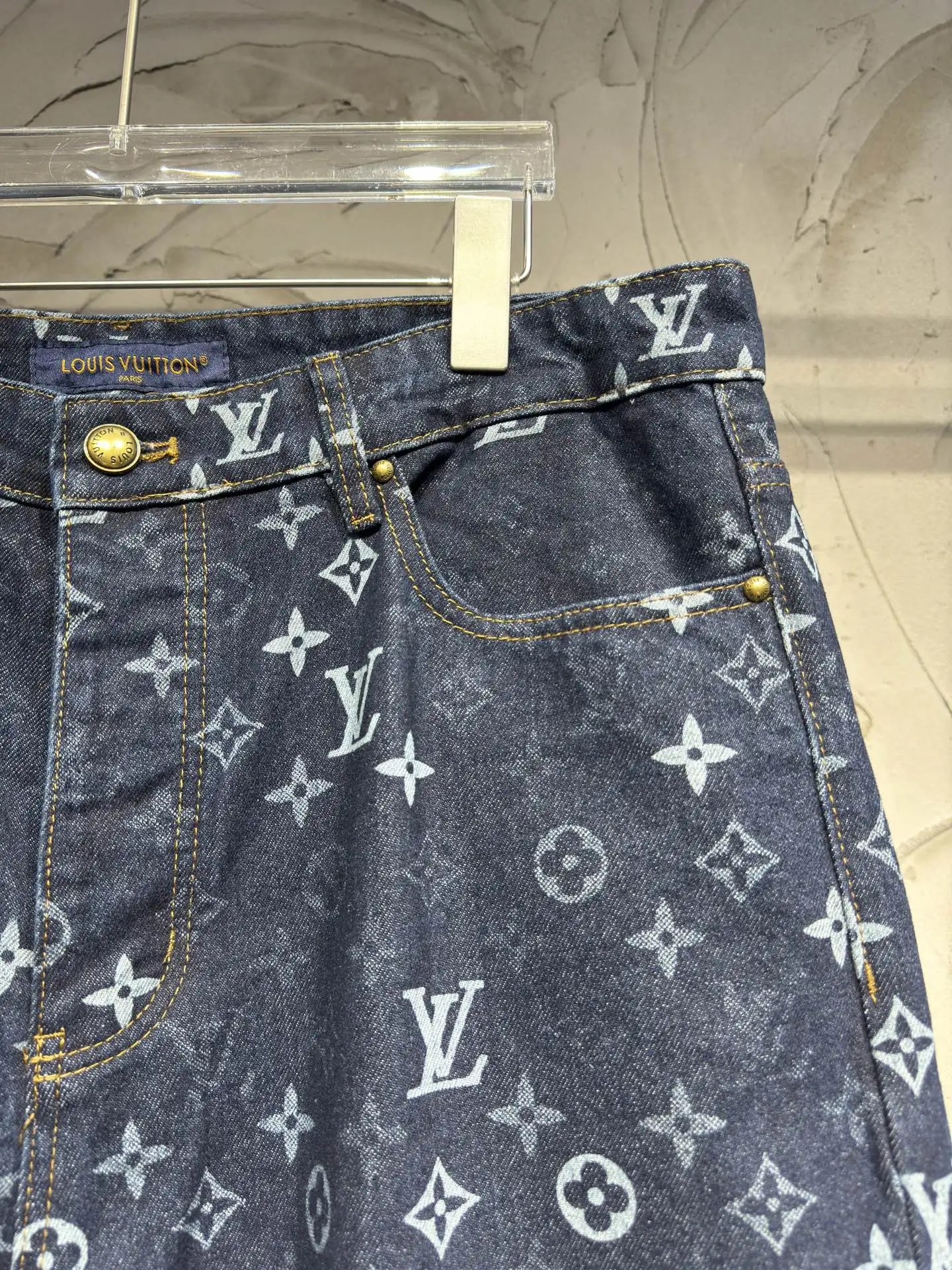 Monogram All-Over Print Straight-Leg Jeans D22524344 — view 2