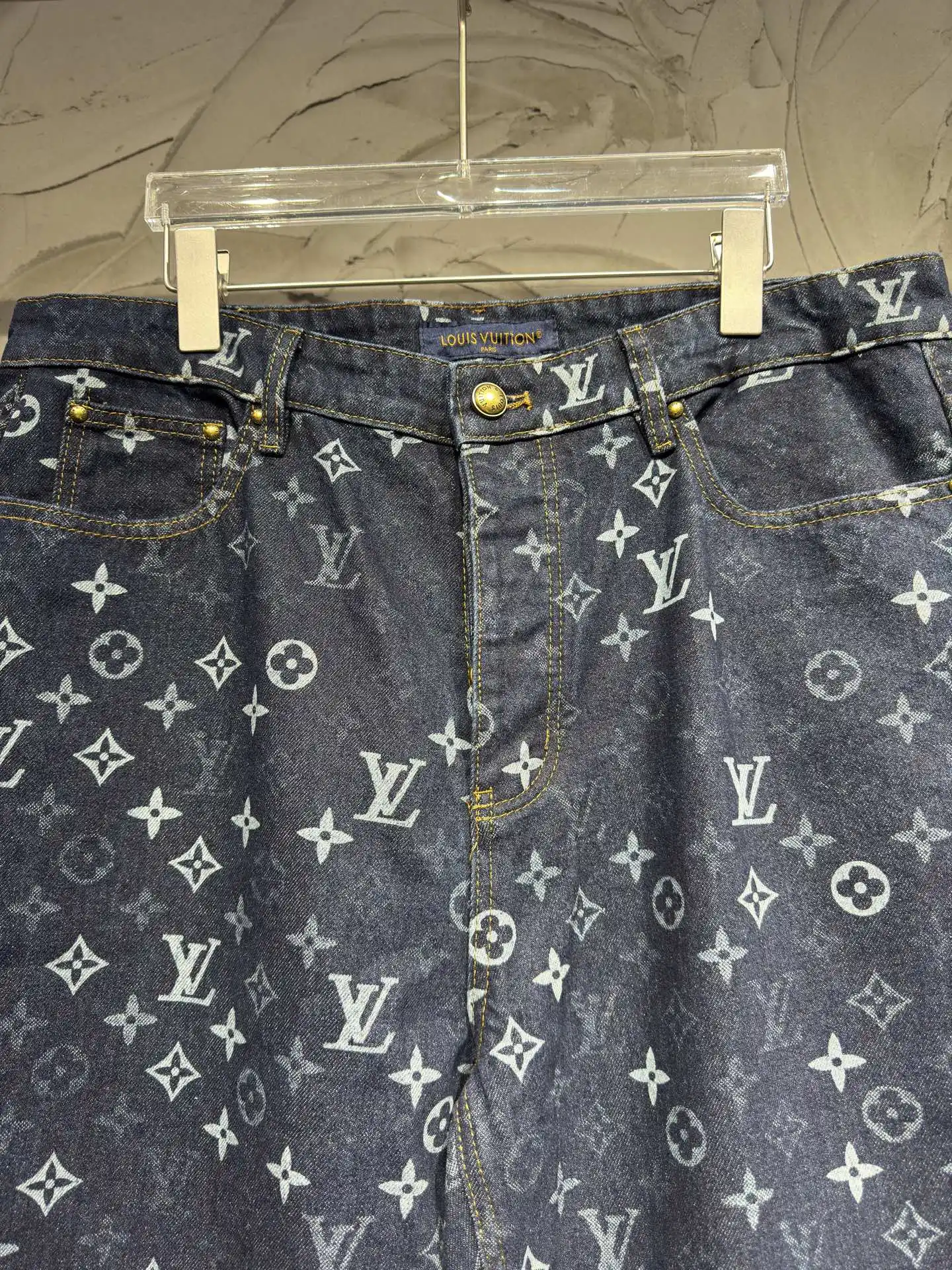 Monogram All-Over Print Straight-Leg Jeans D22524344 — view 3
