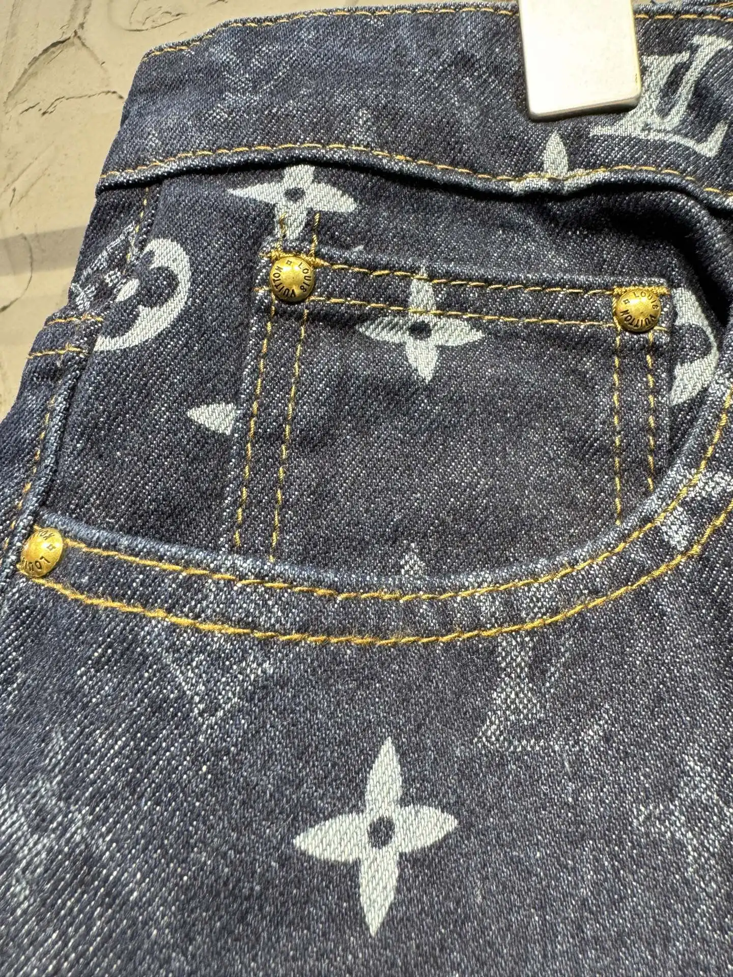 Monogram All-Over Print Straight-Leg Jeans D22524344 — view 5