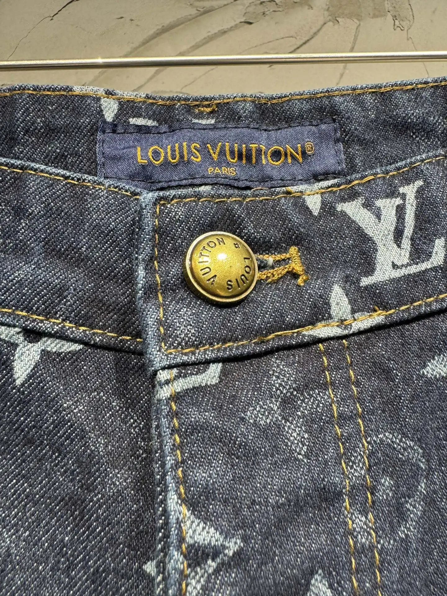 Monogram All-Over Print Straight-Leg Jeans D22524344 — view 6