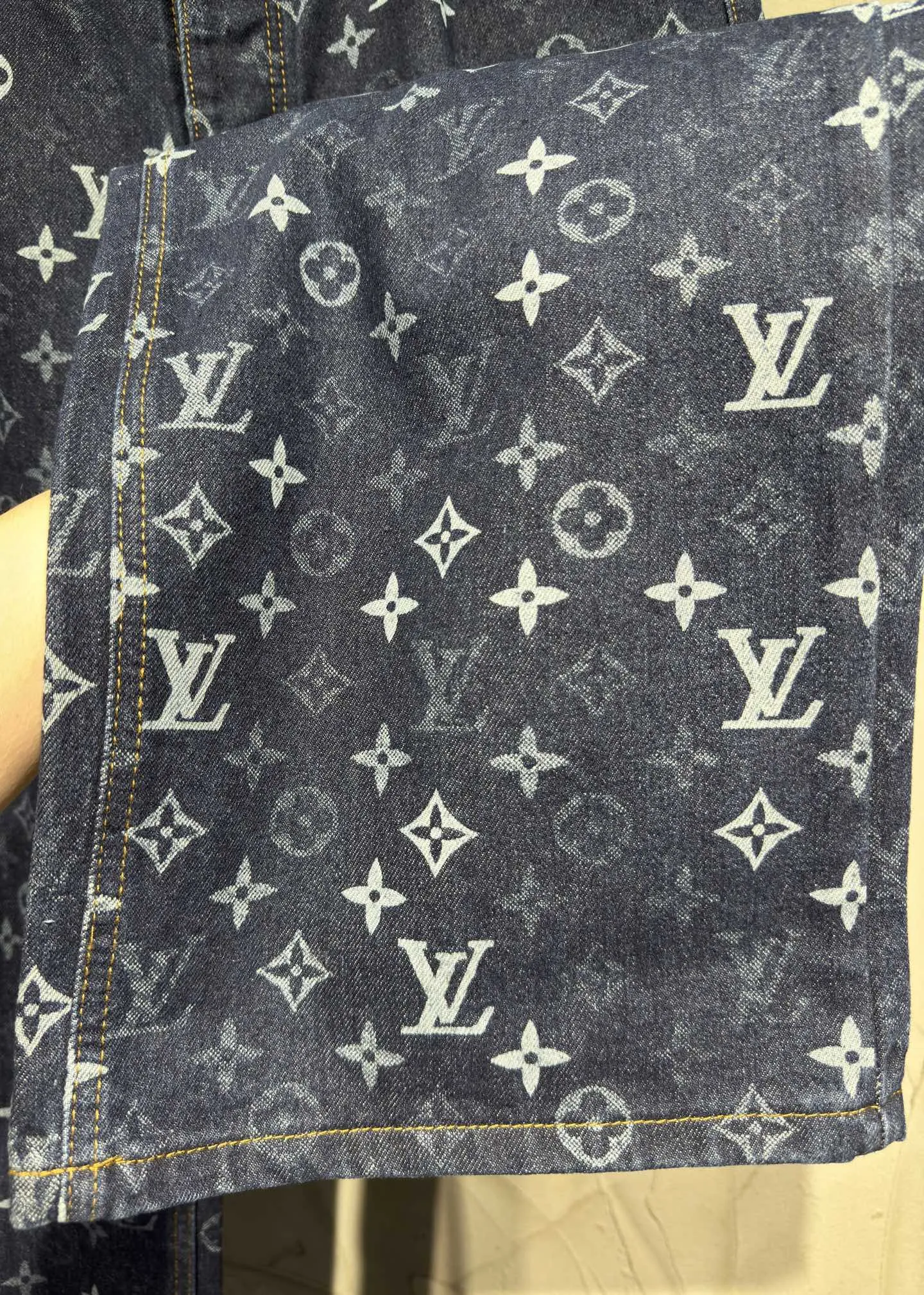 Monogram All-Over Print Straight-Leg Jeans D22524344 — view 8