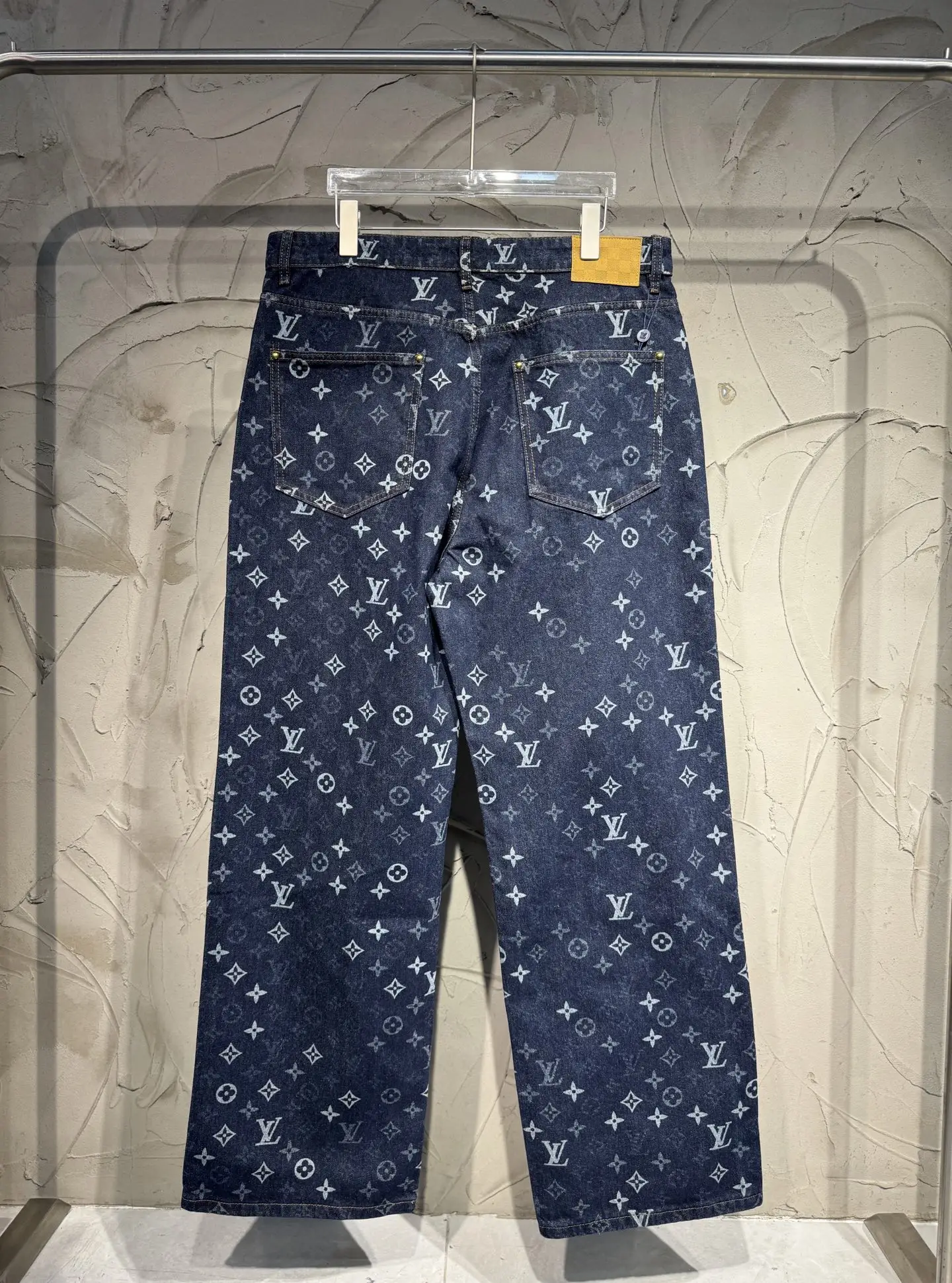 Monogram All-Over Print Straight-Leg Jeans D22524344 — view 9