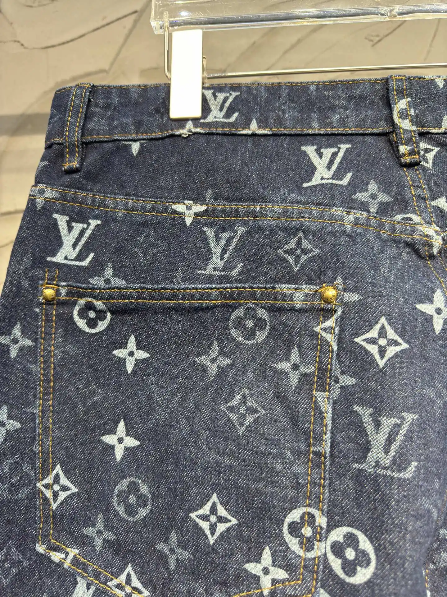 Monogram All-Over Print Straight-Leg Jeans D22524344 — view 10