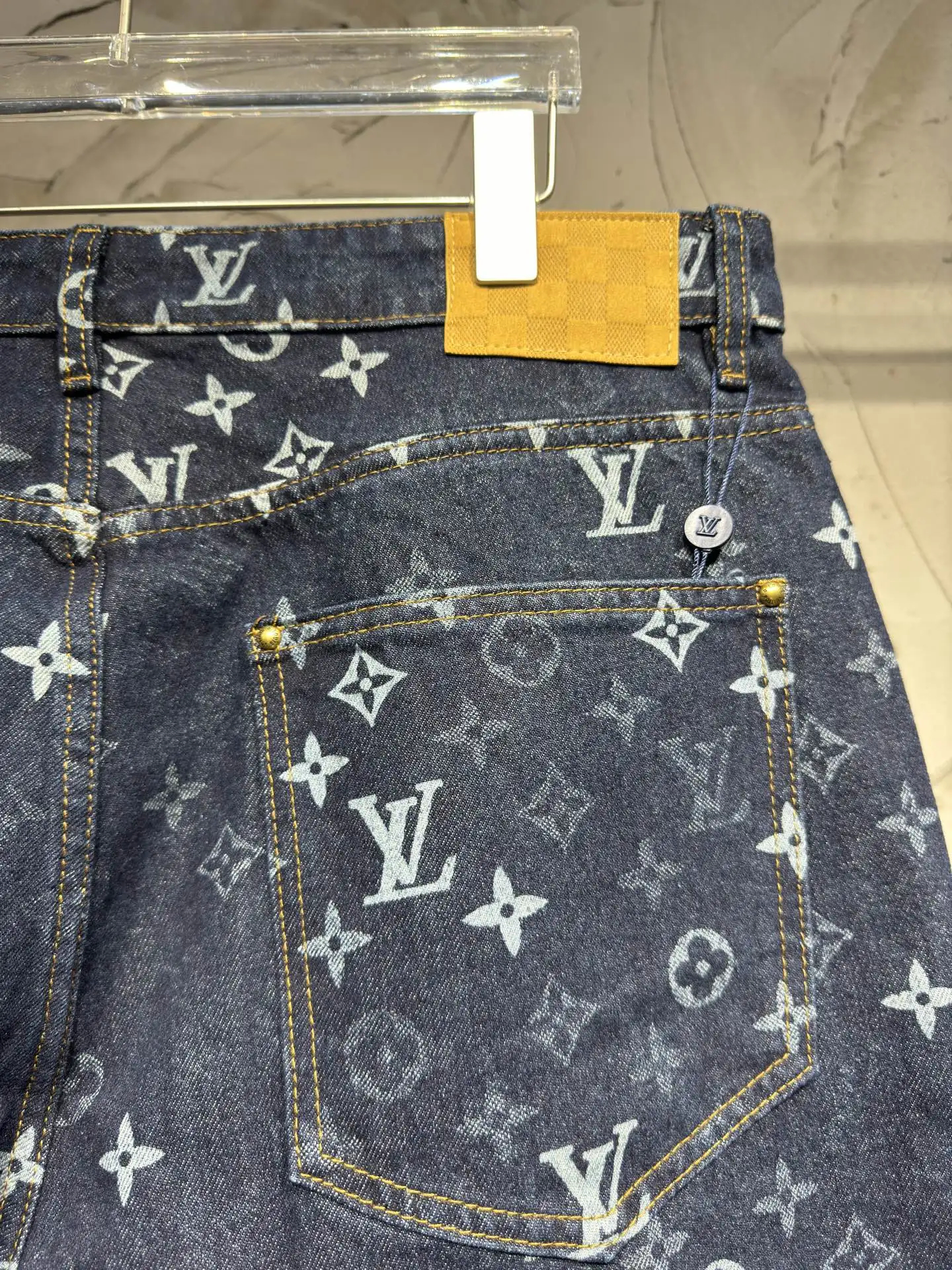 Monogram All-Over Print Straight-Leg Jeans D22524344 — view 11
