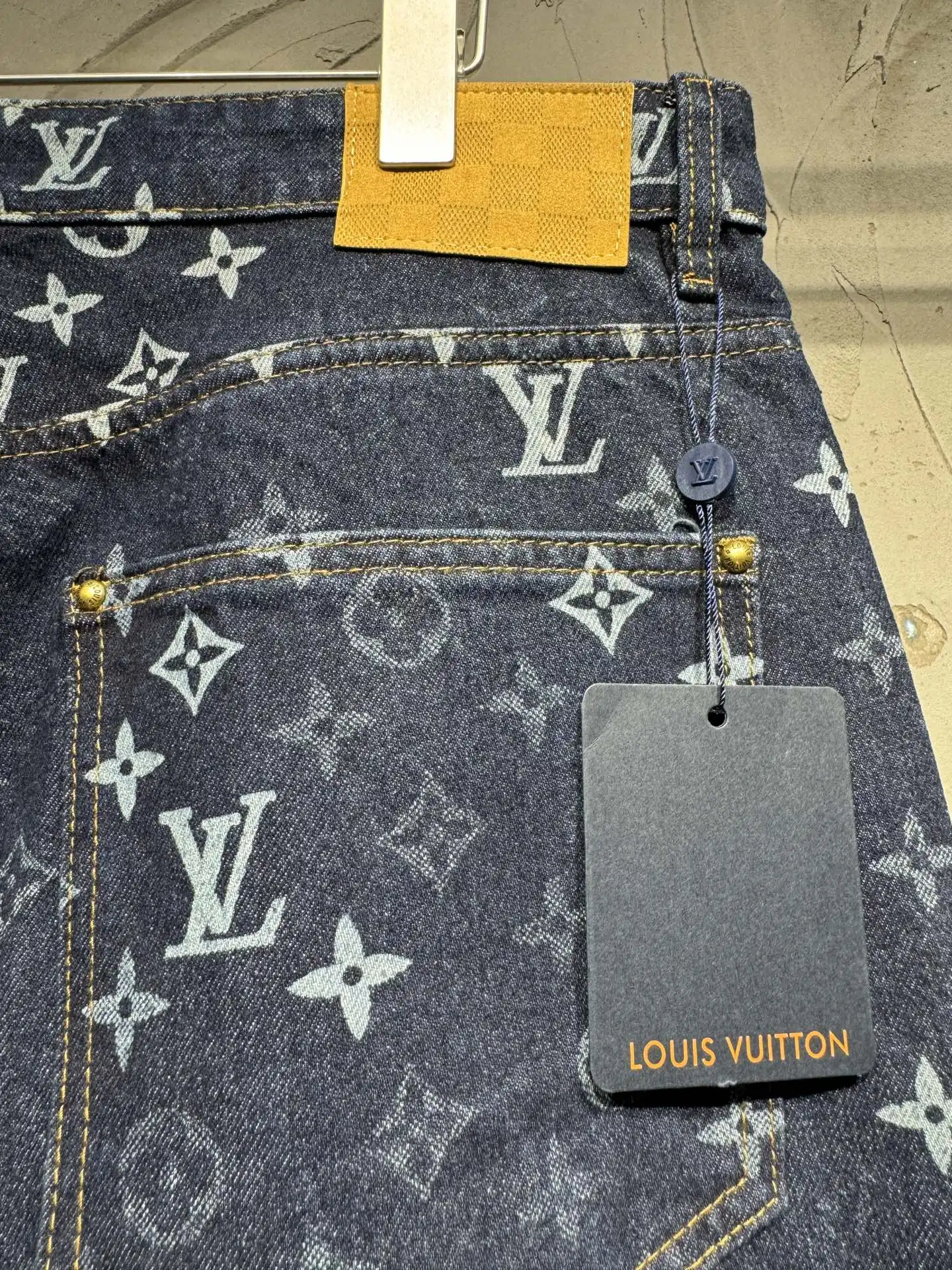 Monogram All-Over Print Straight-Leg Jeans D22524344 — view 13