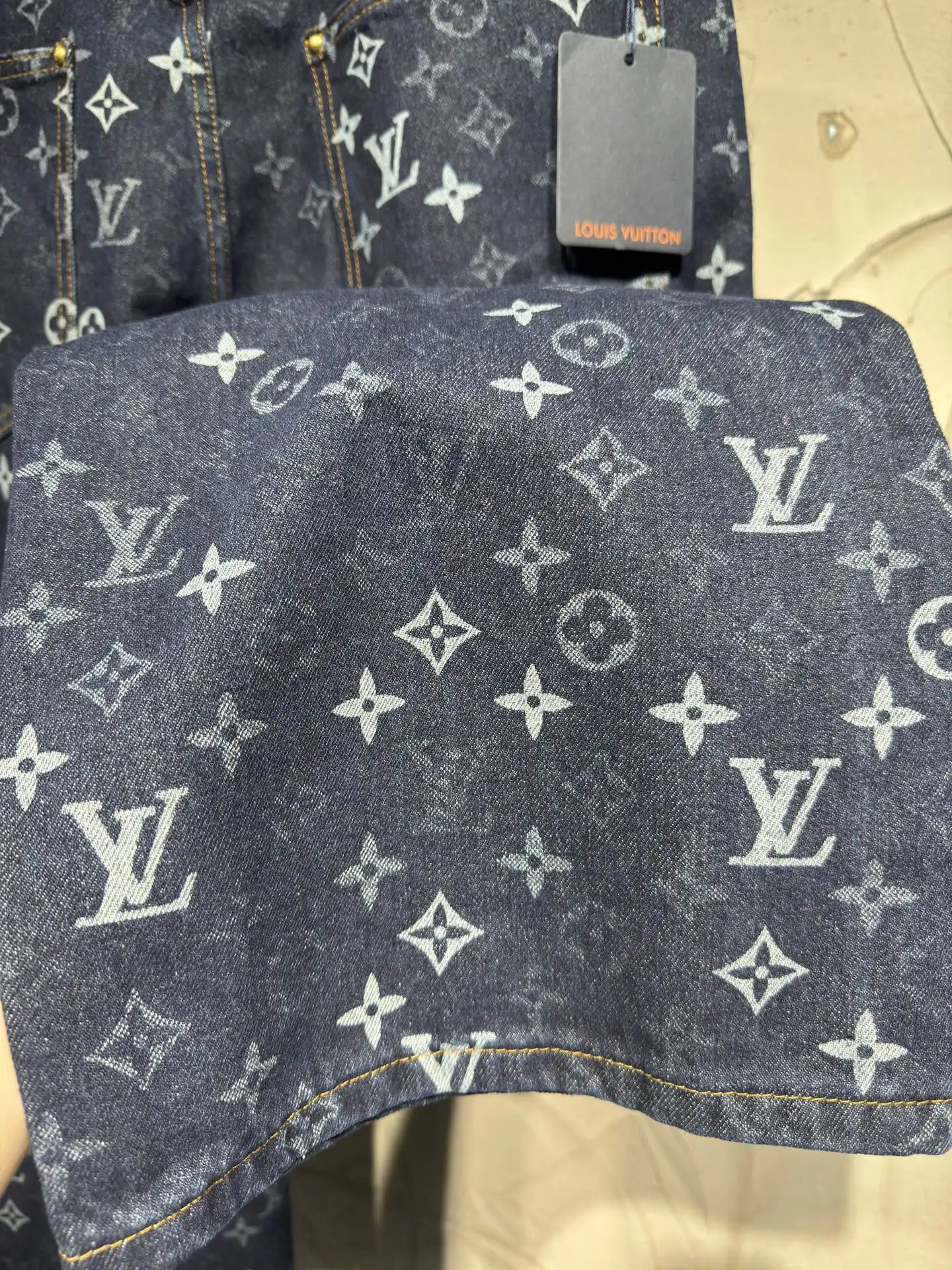 Monogram All-Over Print Straight-Leg Jeans D22524344 — view 15