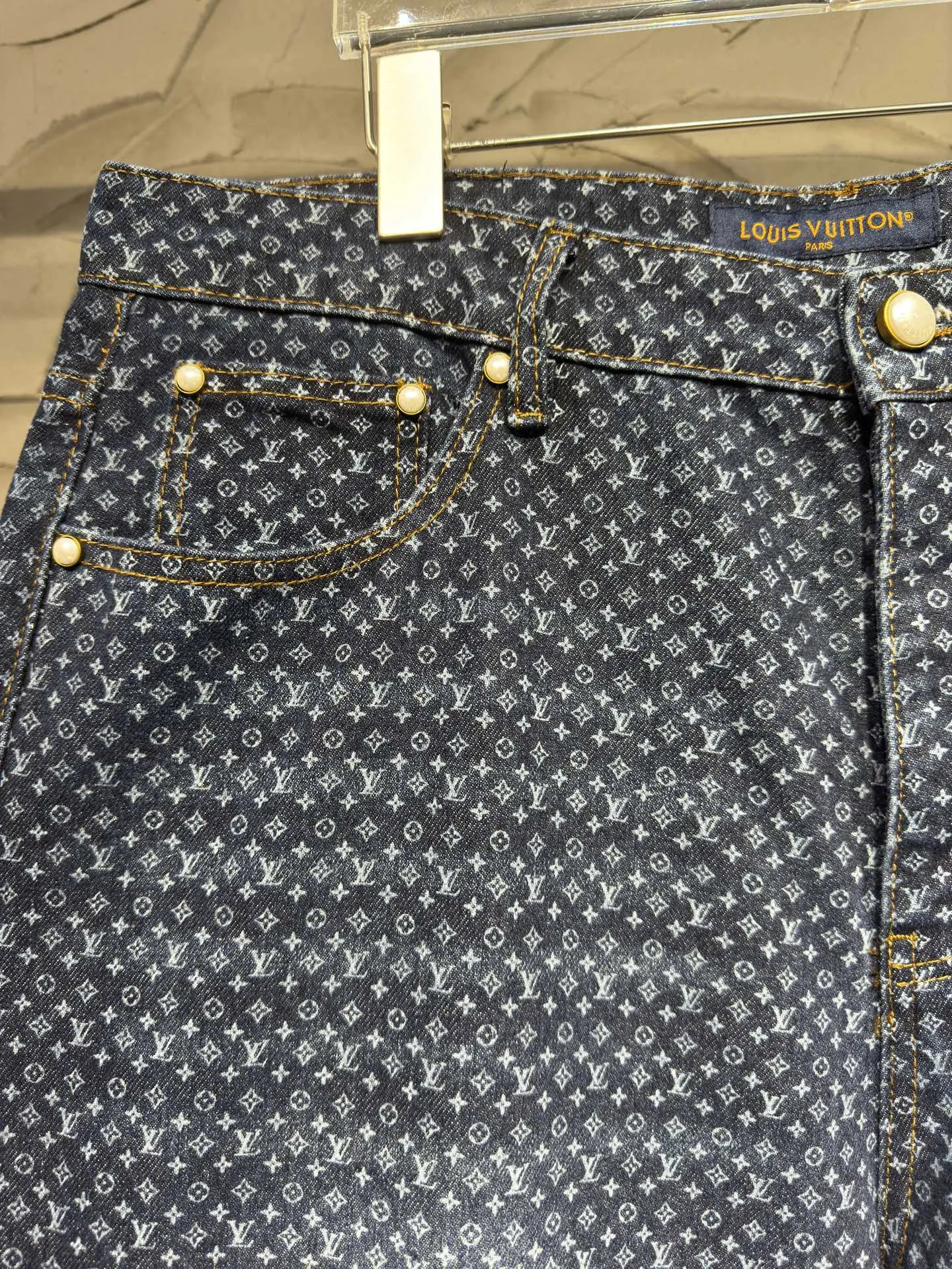 Monogram All-Over Print Straight-Leg Jeans D22524318 — view 2