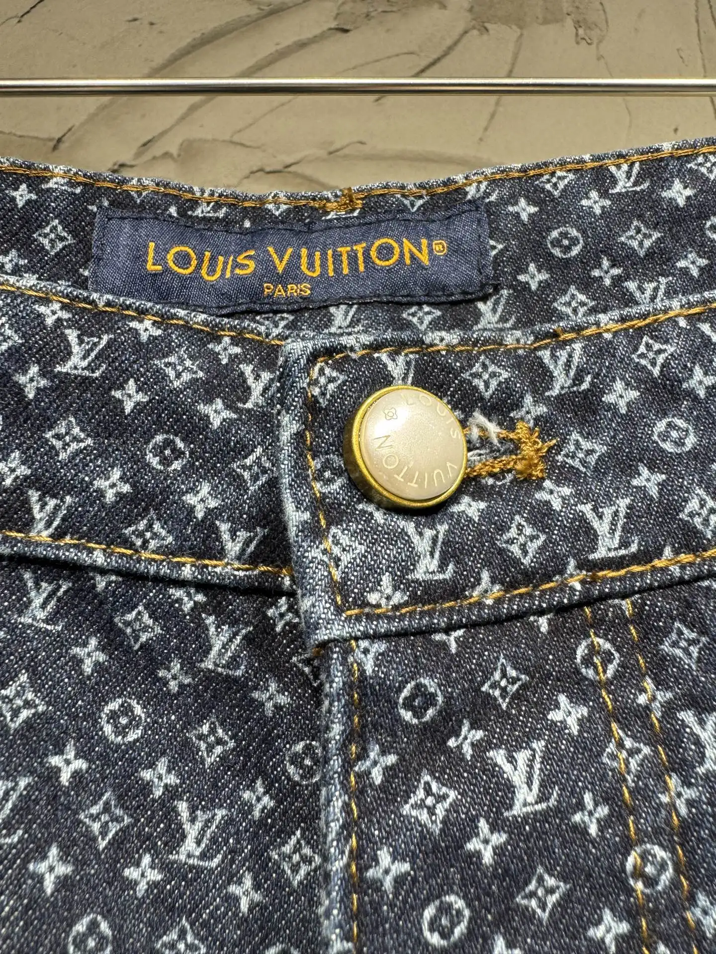 Monogram All-Over Print Straight-Leg Jeans D22524318 — view 6