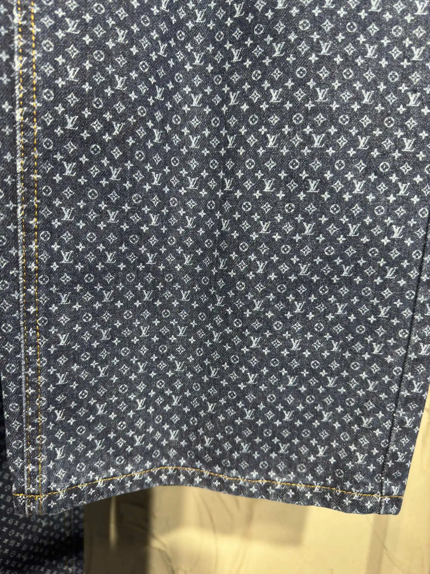 Monogram All-Over Print Straight-Leg Jeans D22524318 — view 10