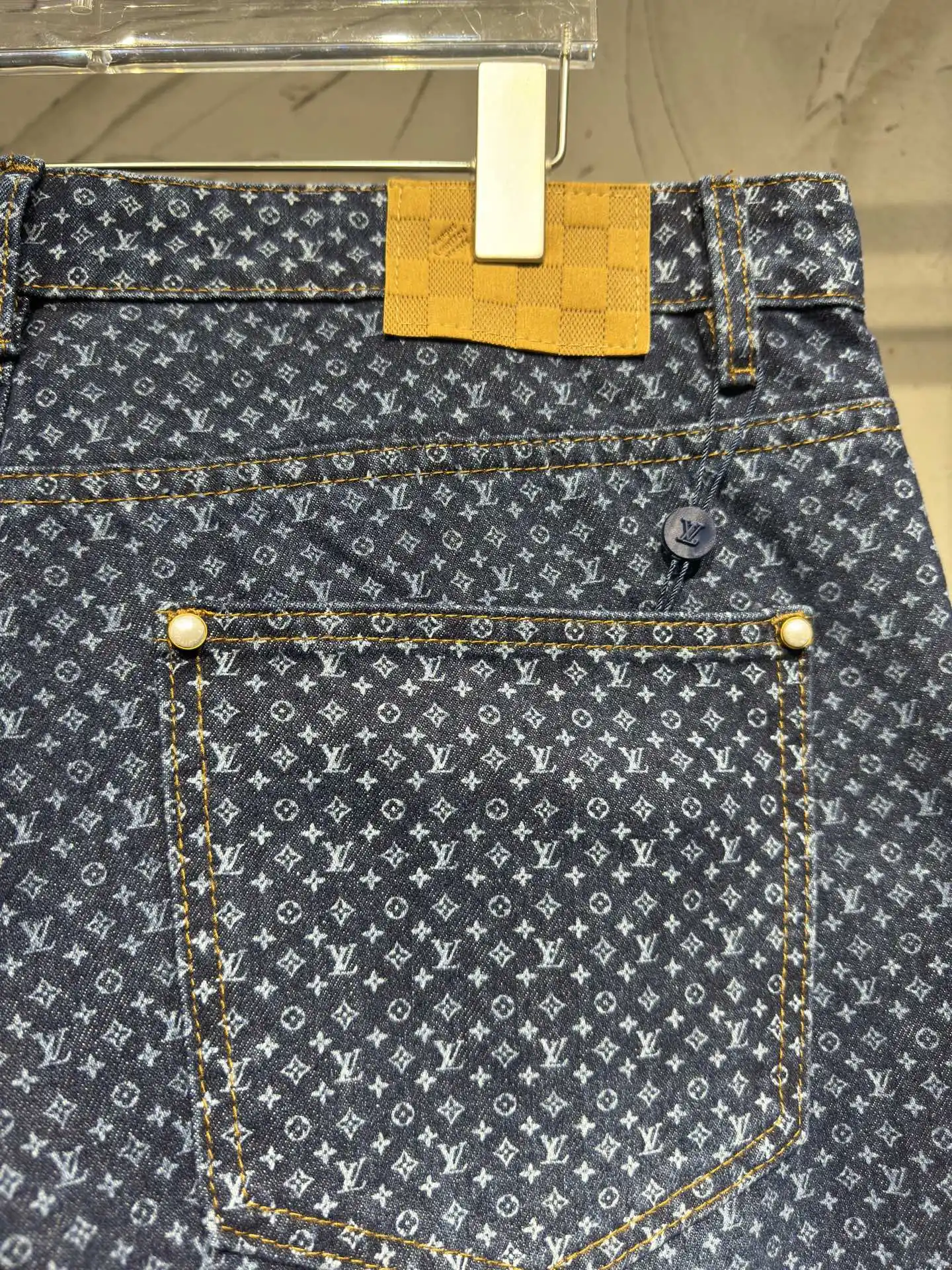Monogram All-Over Print Straight-Leg Jeans D22524318 — view 14