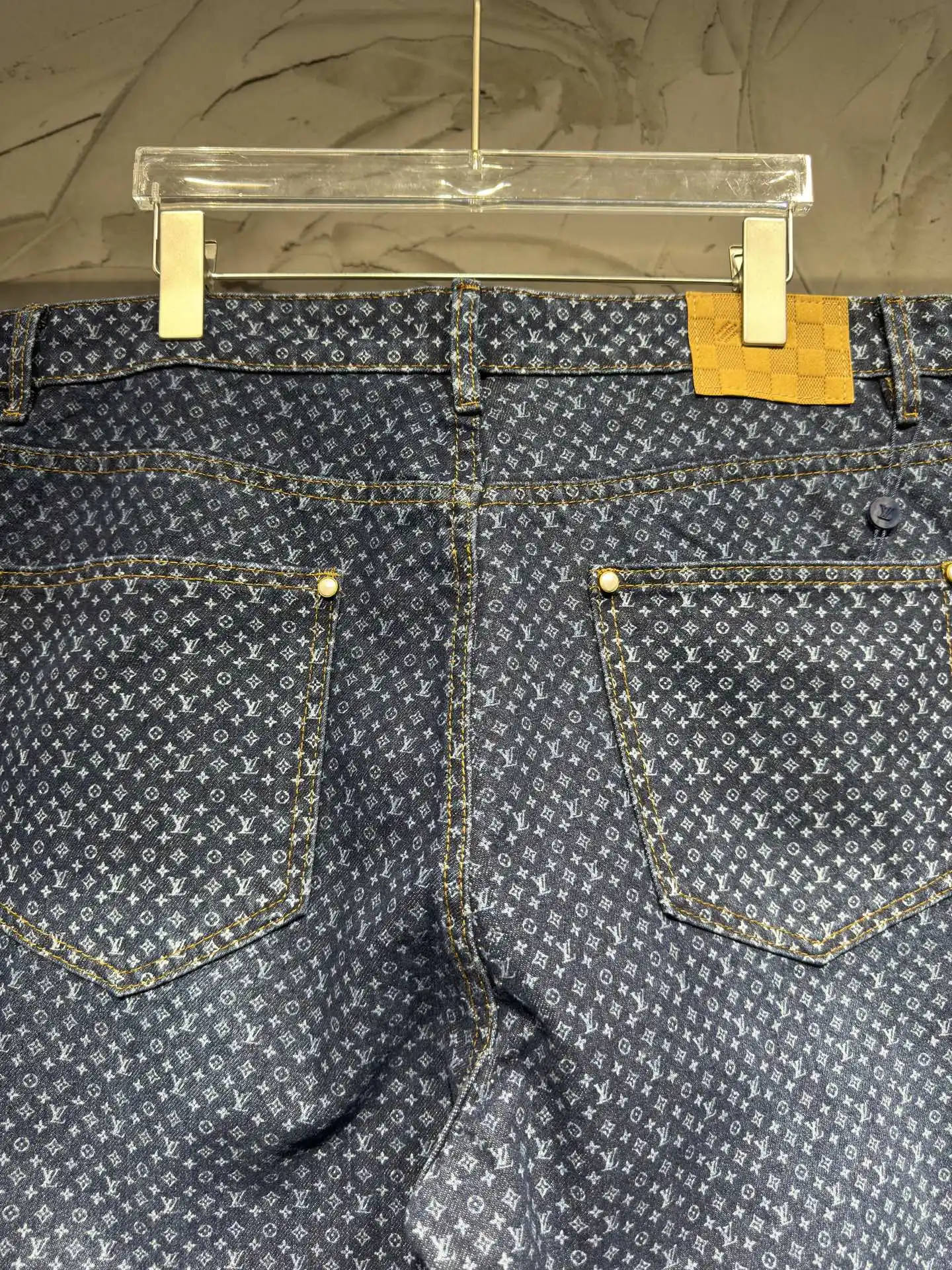 Monogram All-Over Print Straight-Leg Jeans D22524318 — view 15
