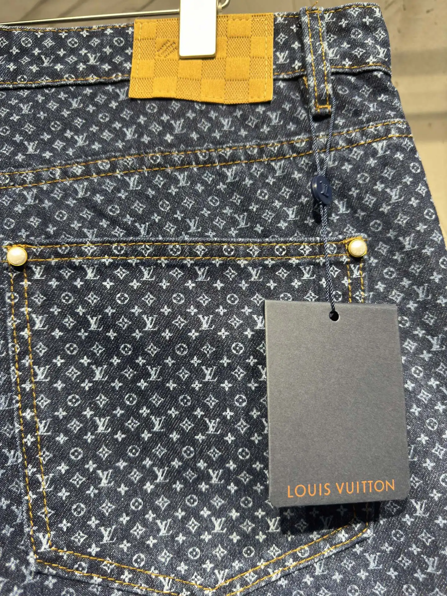 Monogram All-Over Print Straight-Leg Jeans D22524318 — view 16