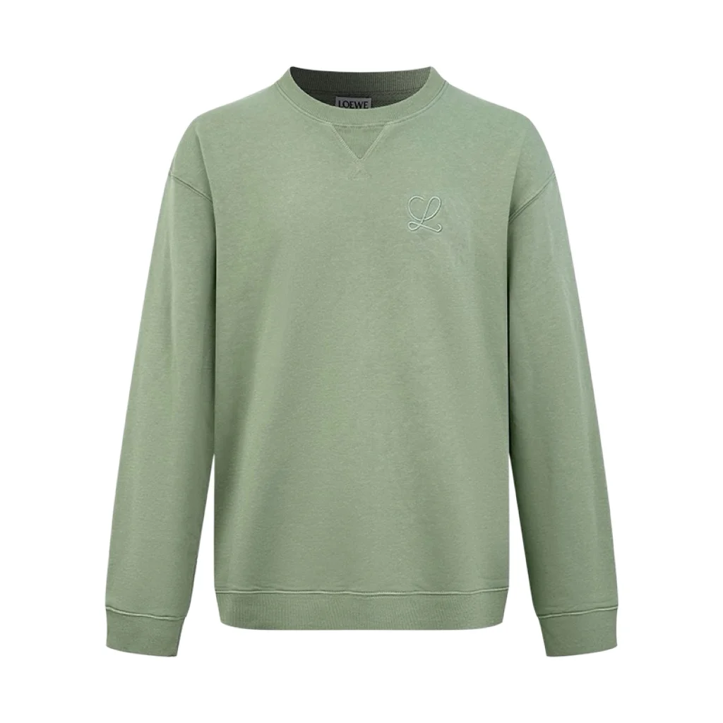 Anagram Embroidered Cotton-Fleece Sweatshirt D22522527
