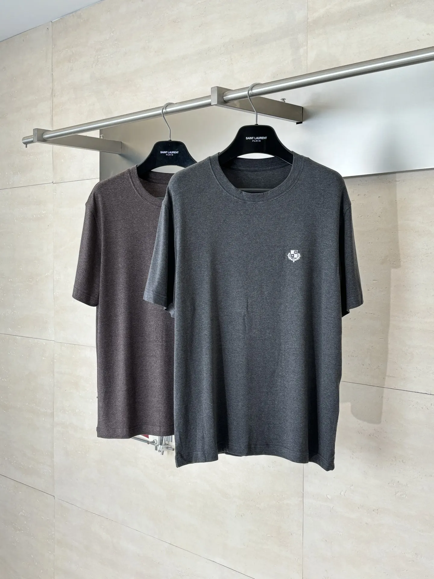 Embroidered Crest Tencel-Blend T-Shirt D22518646 — view 4