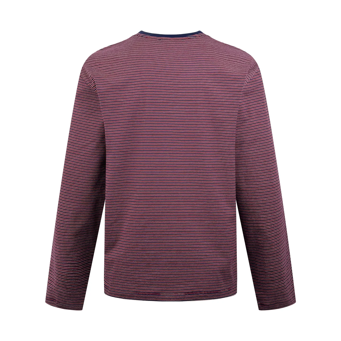 Striped Cotton Jersey Henley Top D22520517 — view 2