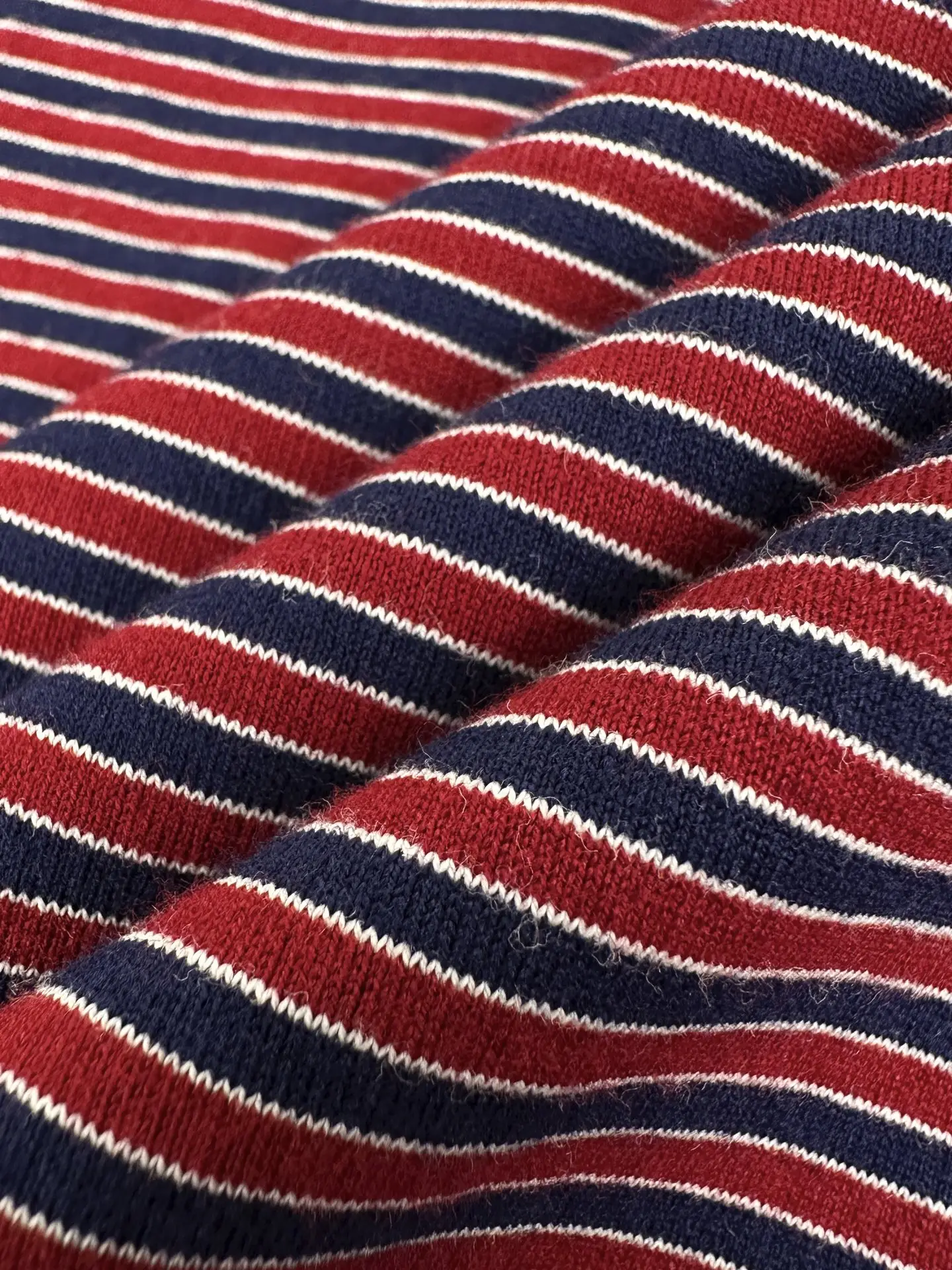 Striped Cotton Jersey Henley Top D22520517 — view 9