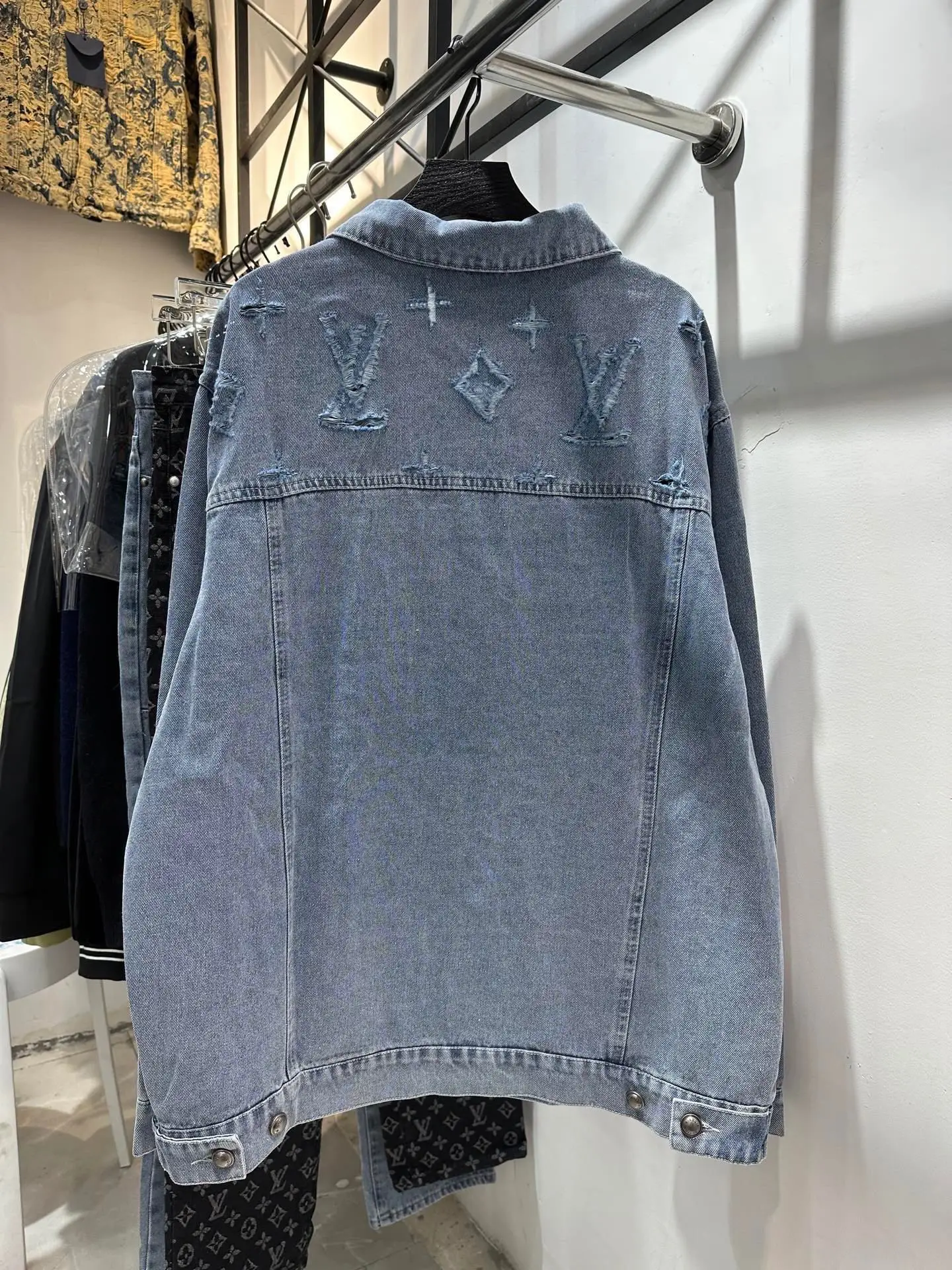 Distressed Monogram Denim Jacket D22513845 — view 8