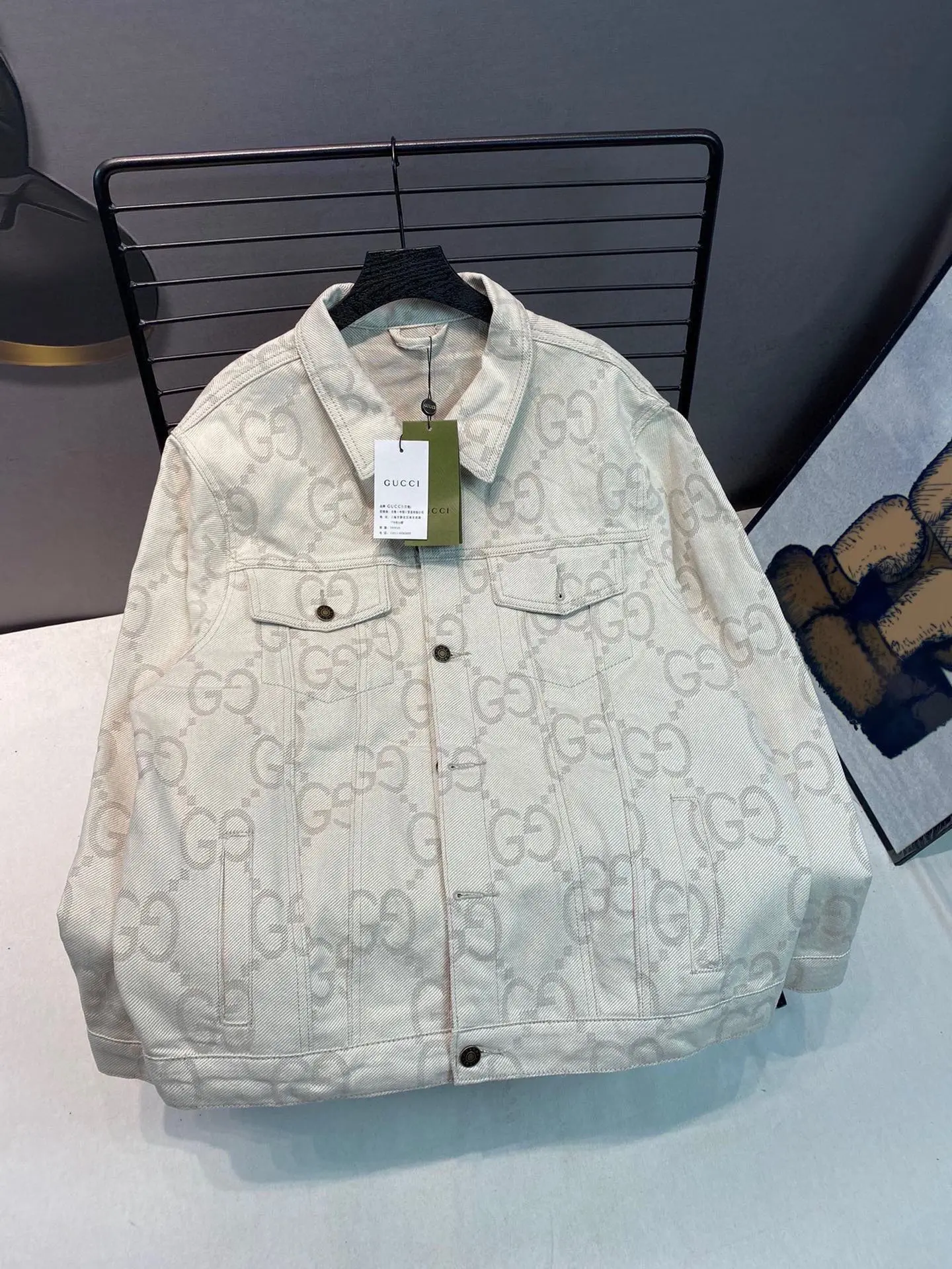 GG Jacquard Denim Jacket D22513843 — view 3