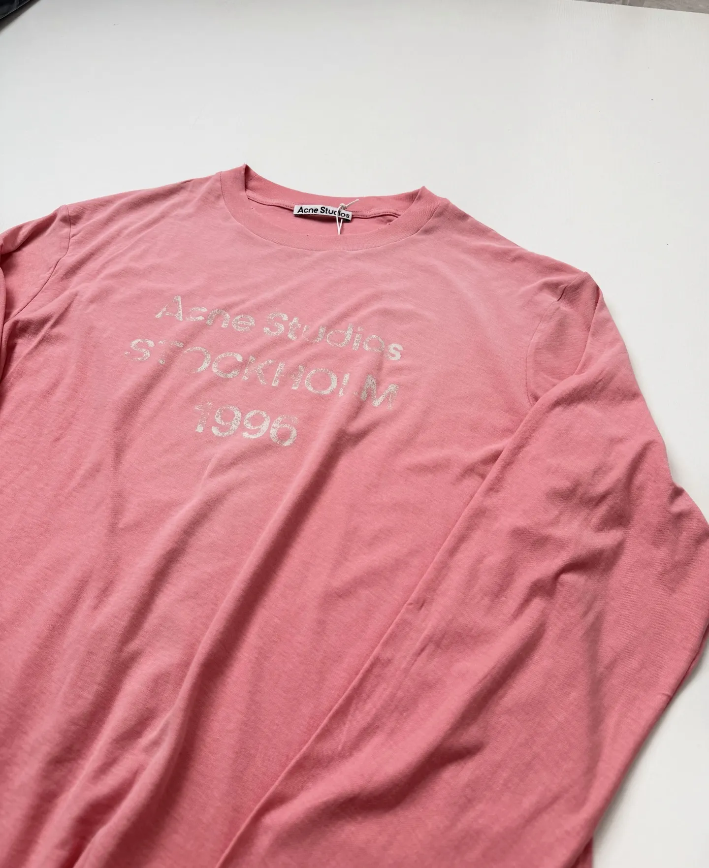 Distressed Logo-Print Cotton-Blend Long-Sleeved T-Shirt D22818659 — view 4