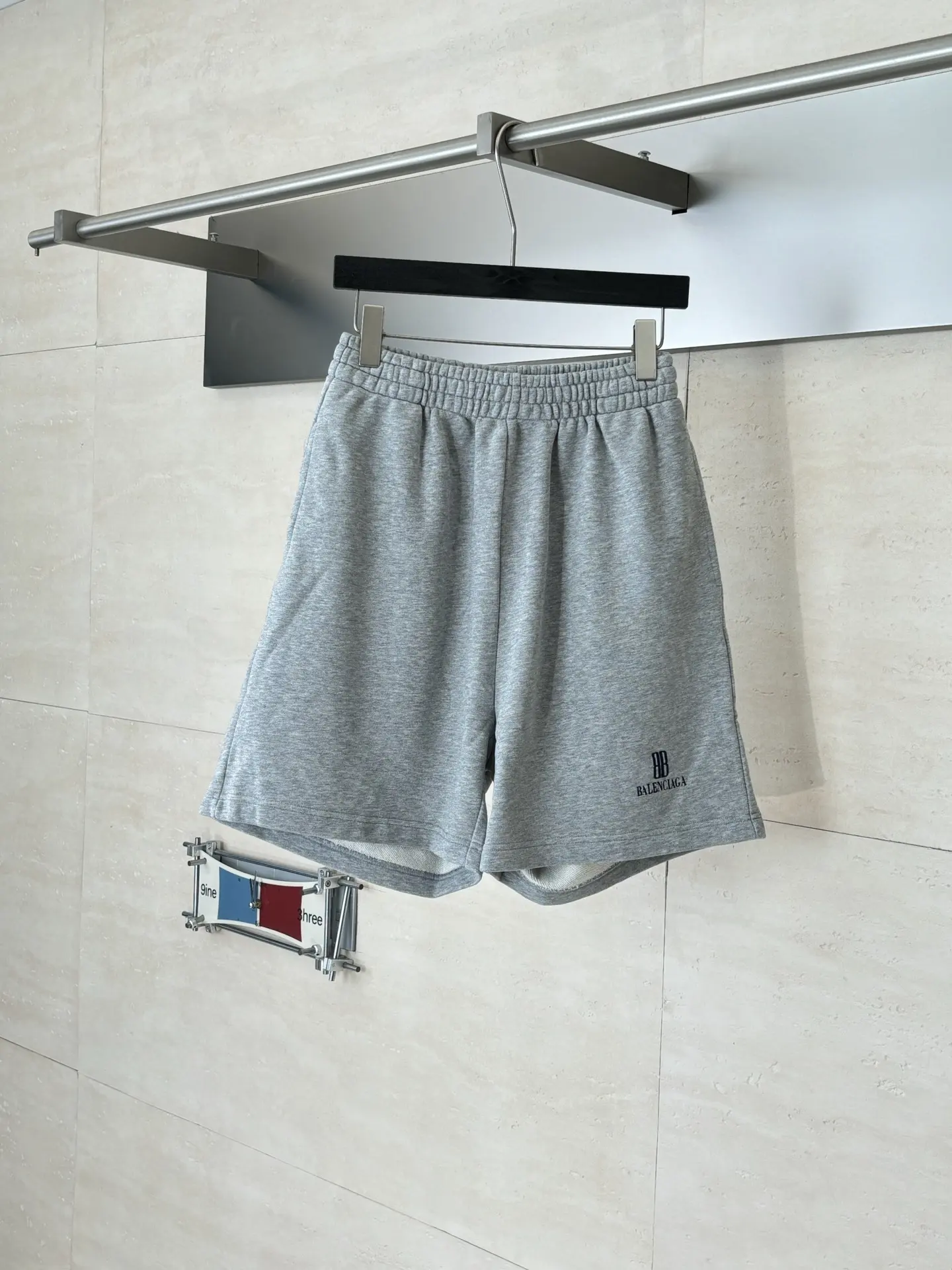 BB Logo Print Cotton-Jersey Shorts D22818626