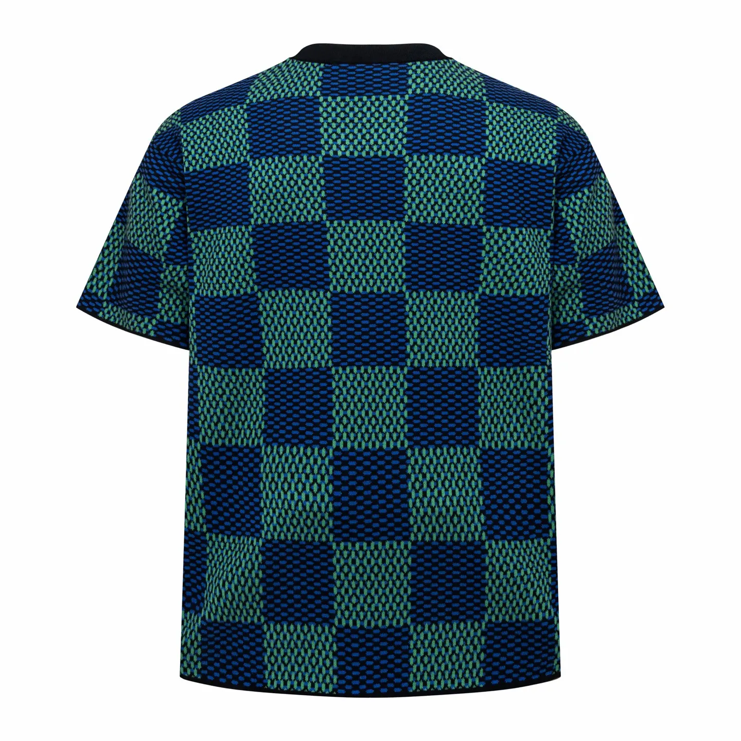 Damier Jacquard Cotton Knit T-Shirt D23014206 — view 2