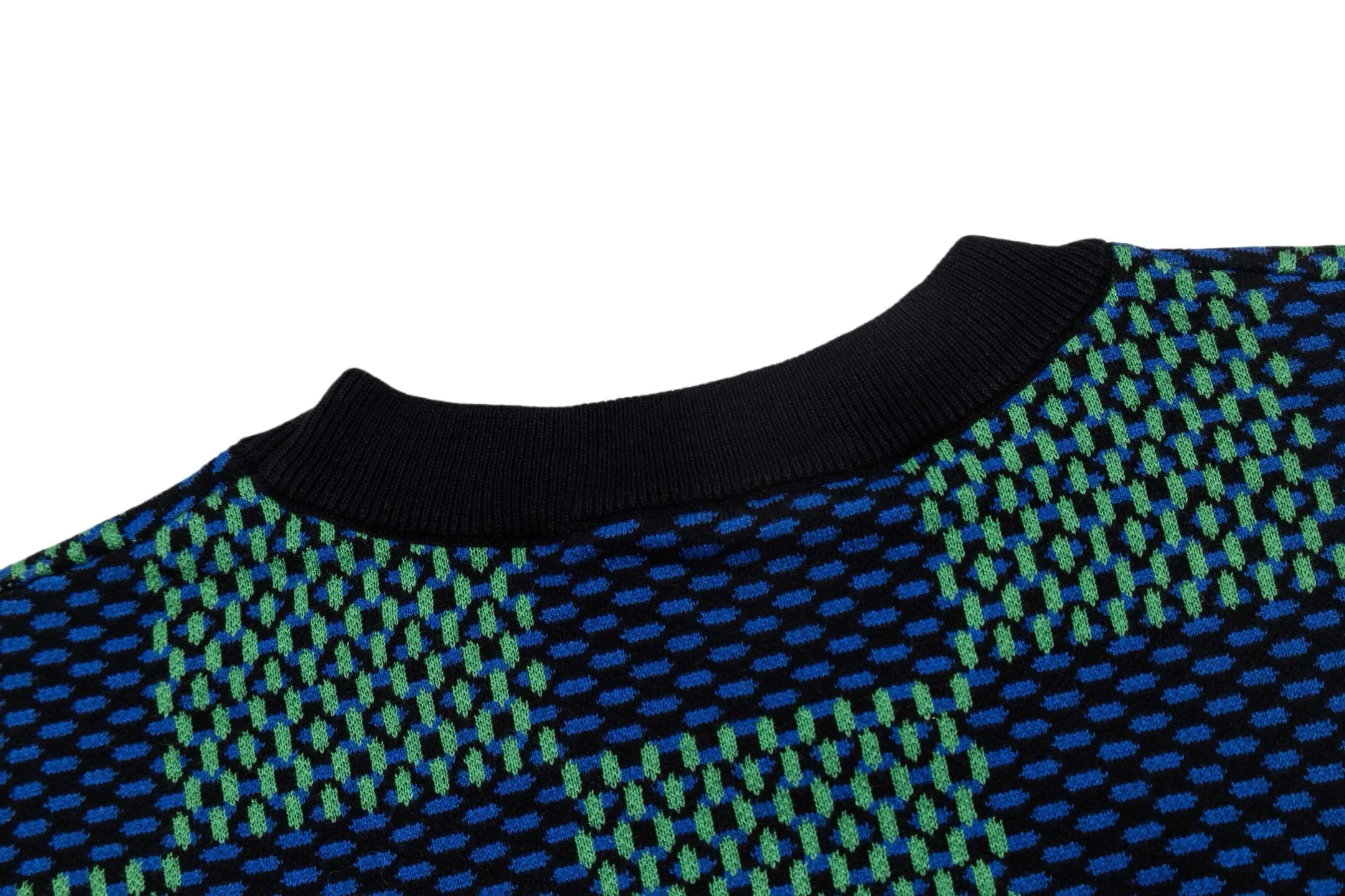 Damier Jacquard Cotton Knit T-Shirt D23014206 — view 4