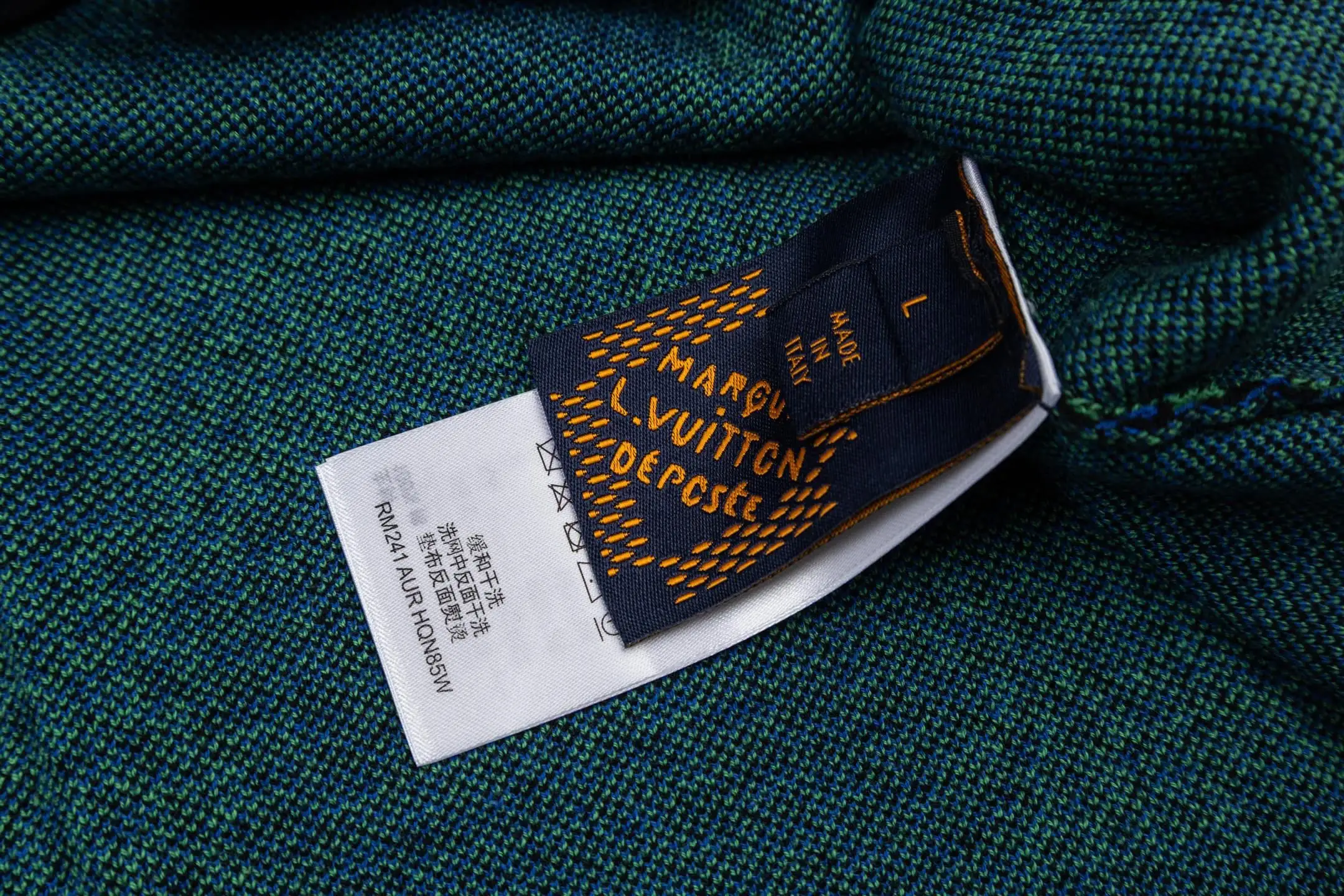 Damier Jacquard Cotton Knit T-Shirt D23014206 — view 9