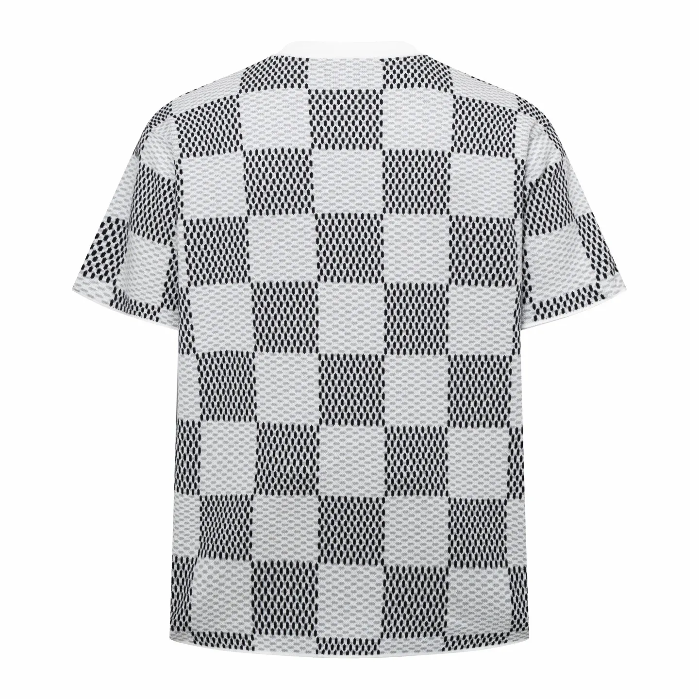 Damier Jacquard Cotton Knit T-Shirt D23014207 — view 2