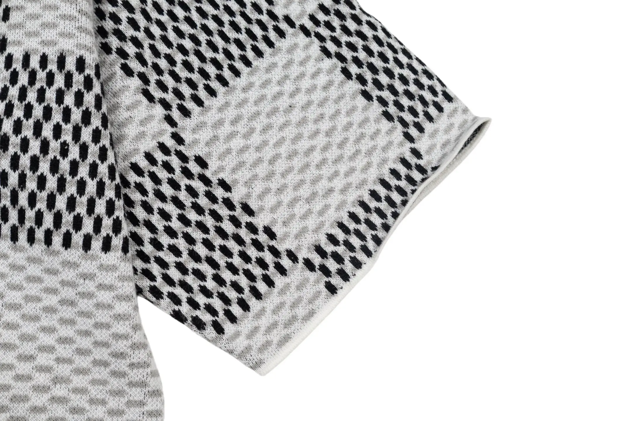 Damier Jacquard Cotton Knit T-Shirt D23014207 — view 7