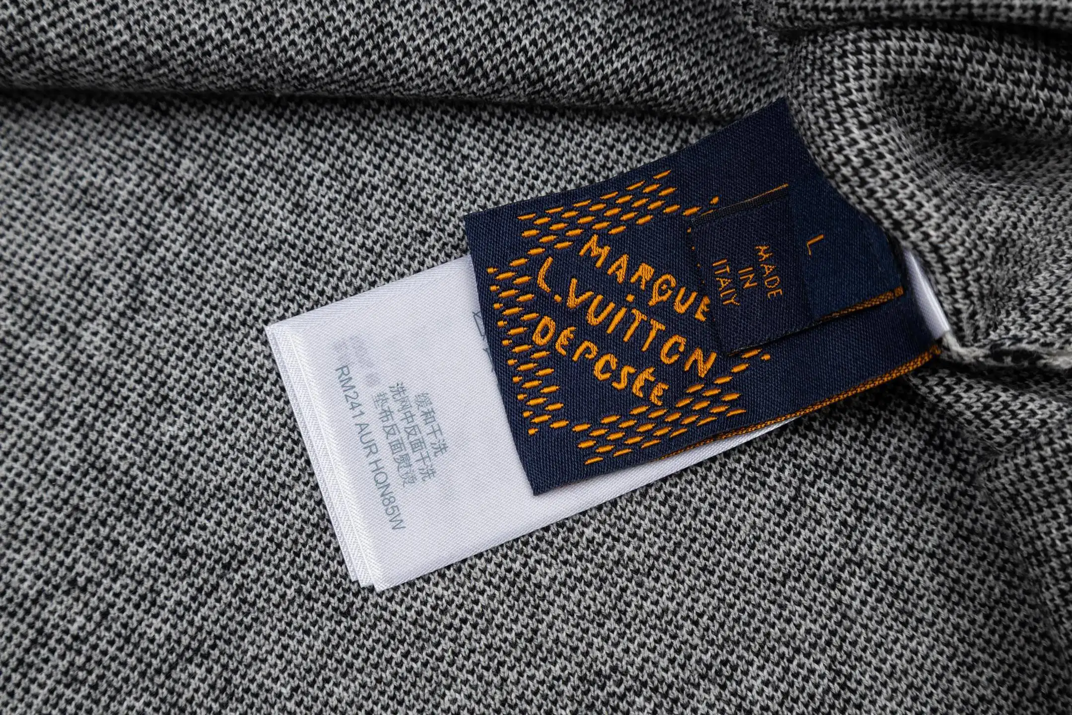 Damier Jacquard Cotton Knit T-Shirt D23014207 — view 9